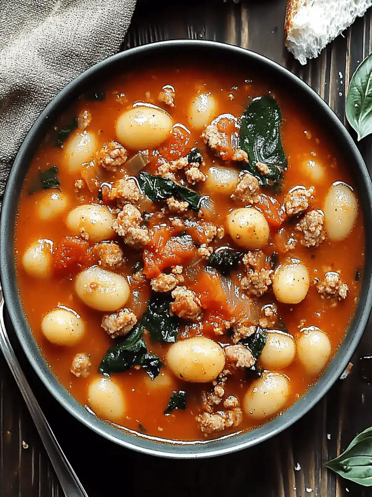 Sausage Gnocchi Soup with ‘Nduja