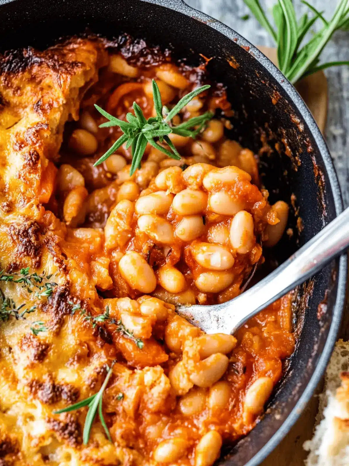 Cheesy White Bean Tomato Bake