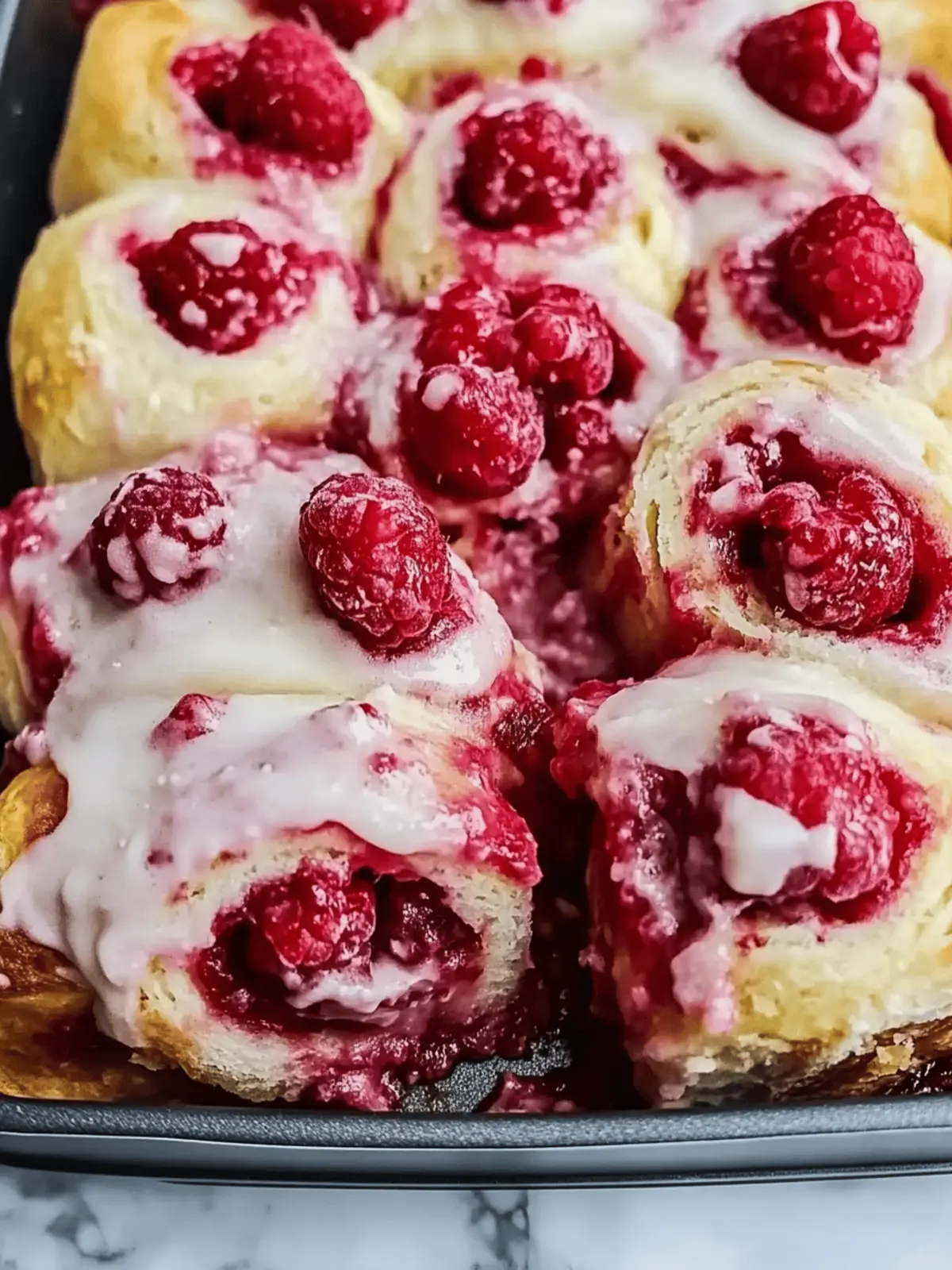 Raspberry Rolls Easy and Gooey