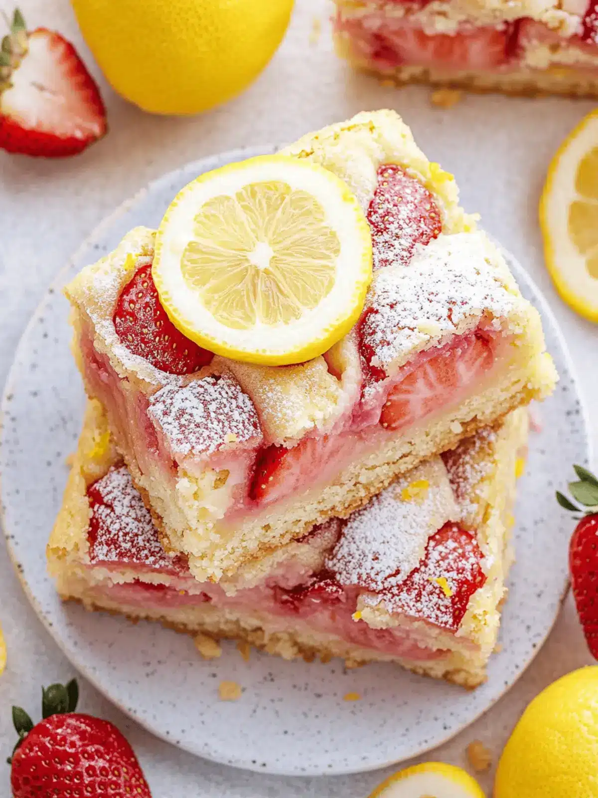Tasty Strawberry Lemon Blondies