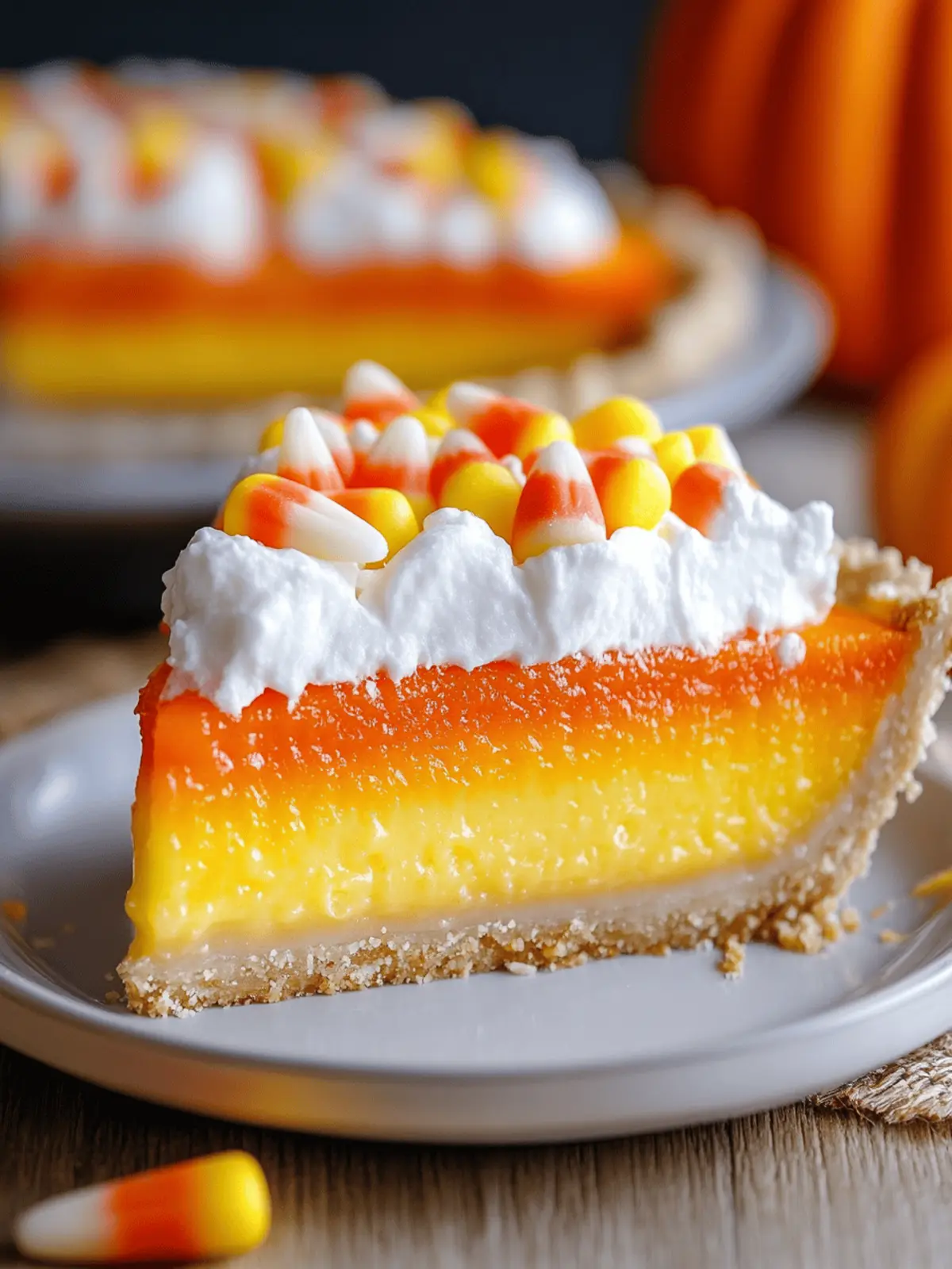 Layered Candy Corn Pie