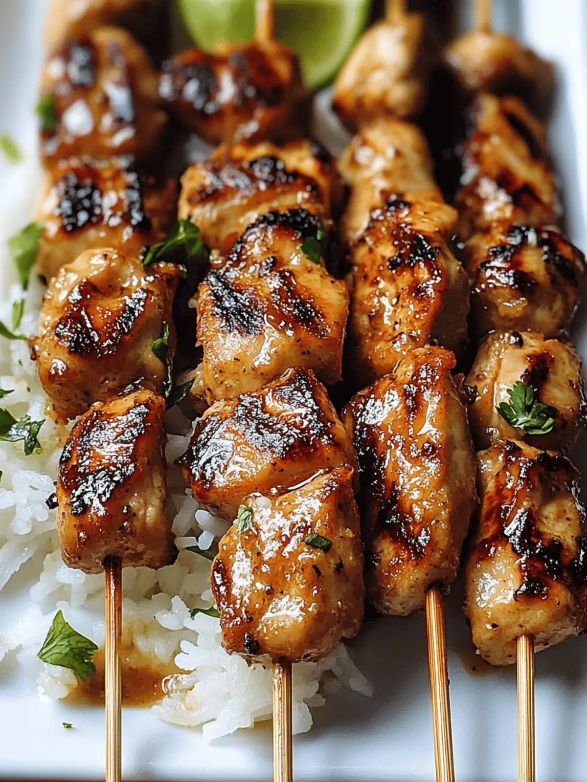 Juicy Coconut-Lime Chicken Skewers