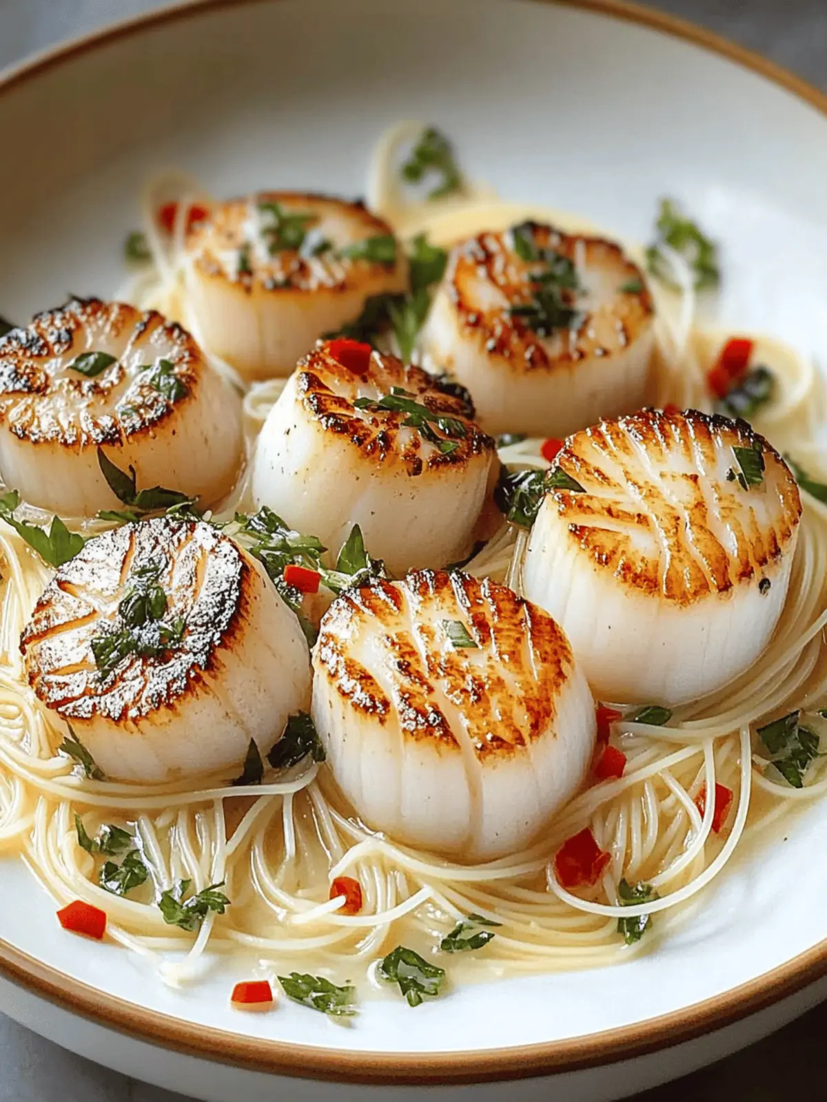 Sea Scallops with Angel Hair Pasta