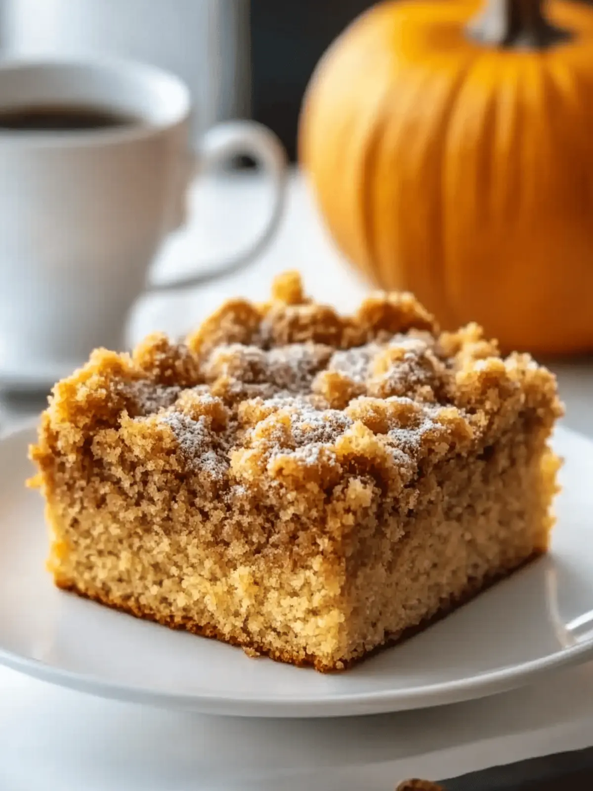 Pumpkin Coffee Cake Recipe (Moist, Crumbly & Easy!)