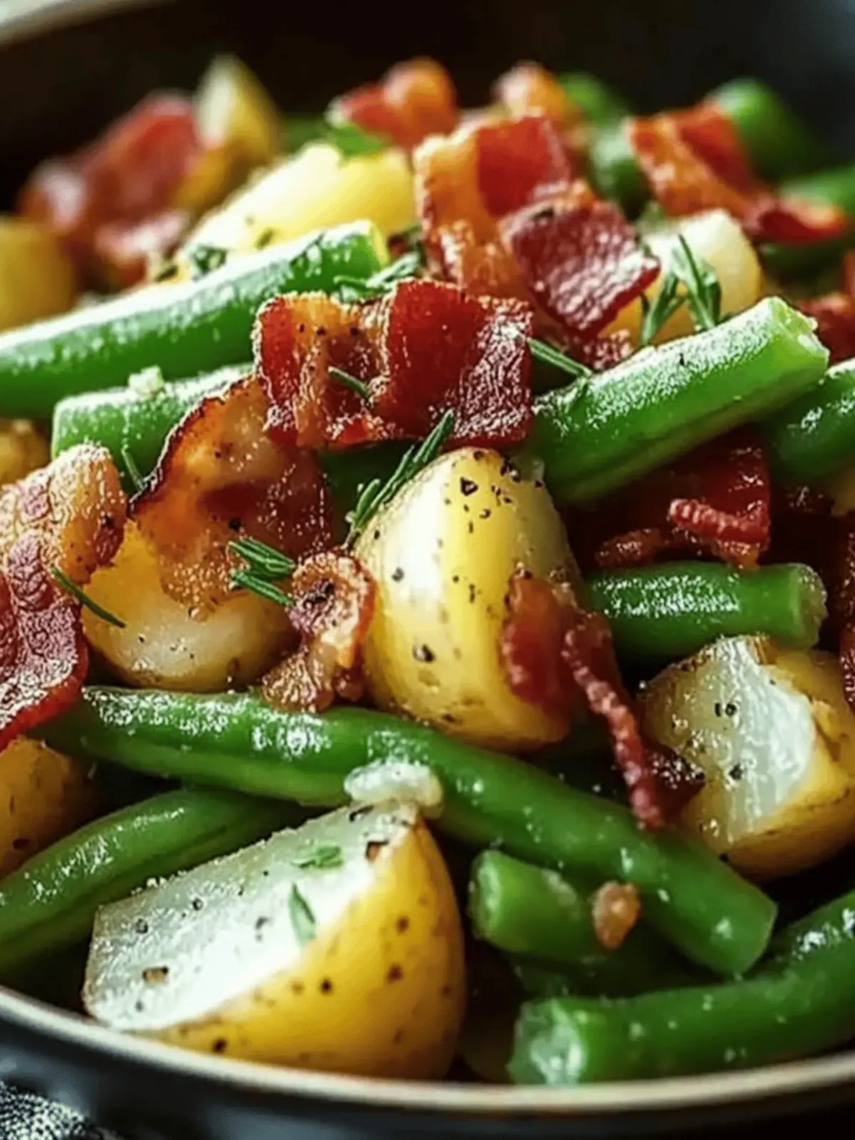 Country Ranch Green Beans and Potatoes with Bacon