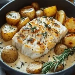 Cod and Potatoes with Rosemary Cream Sauce