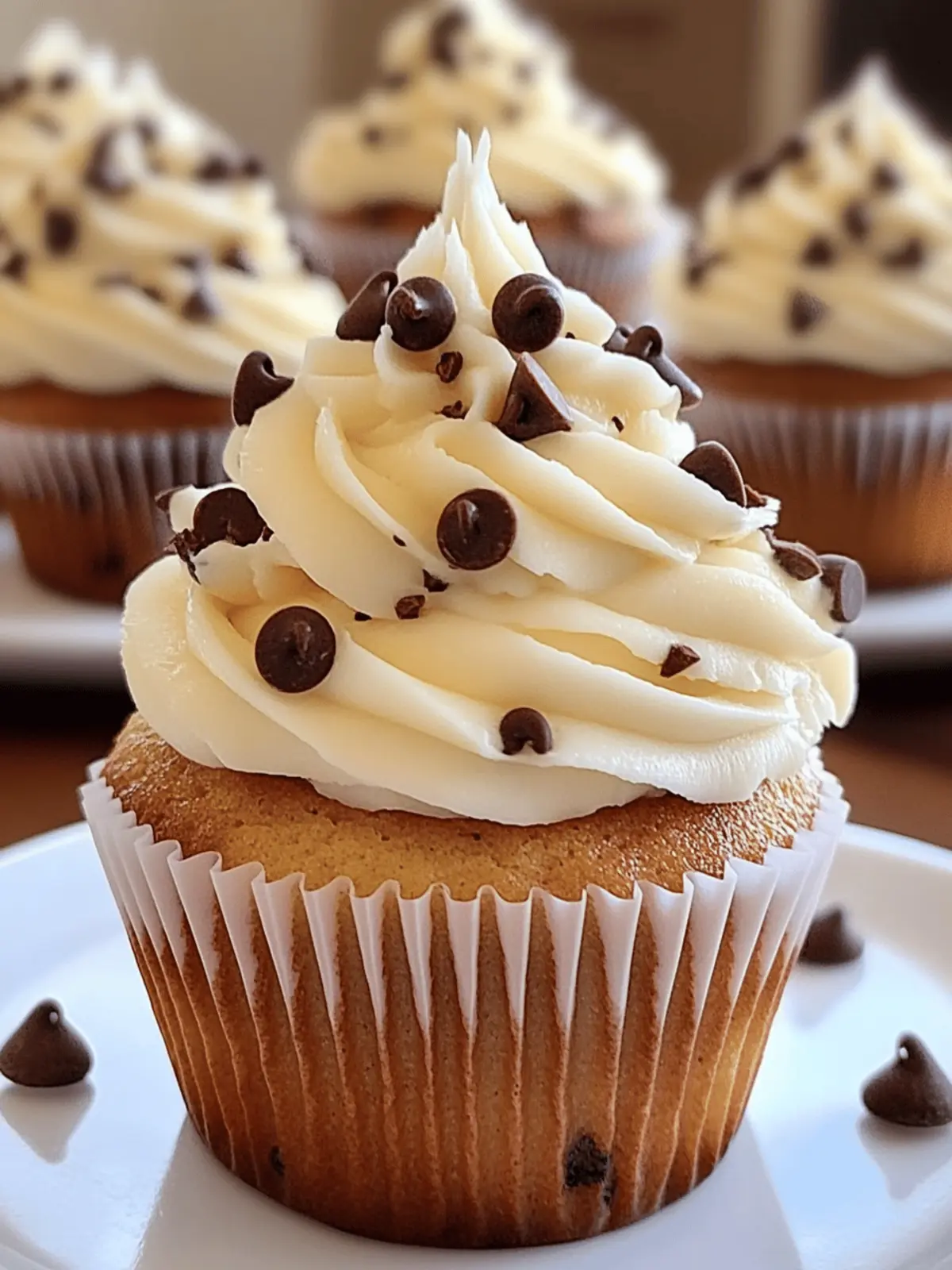 Chocolate Chip Cupcakes with Frosting for Sweet Bliss!