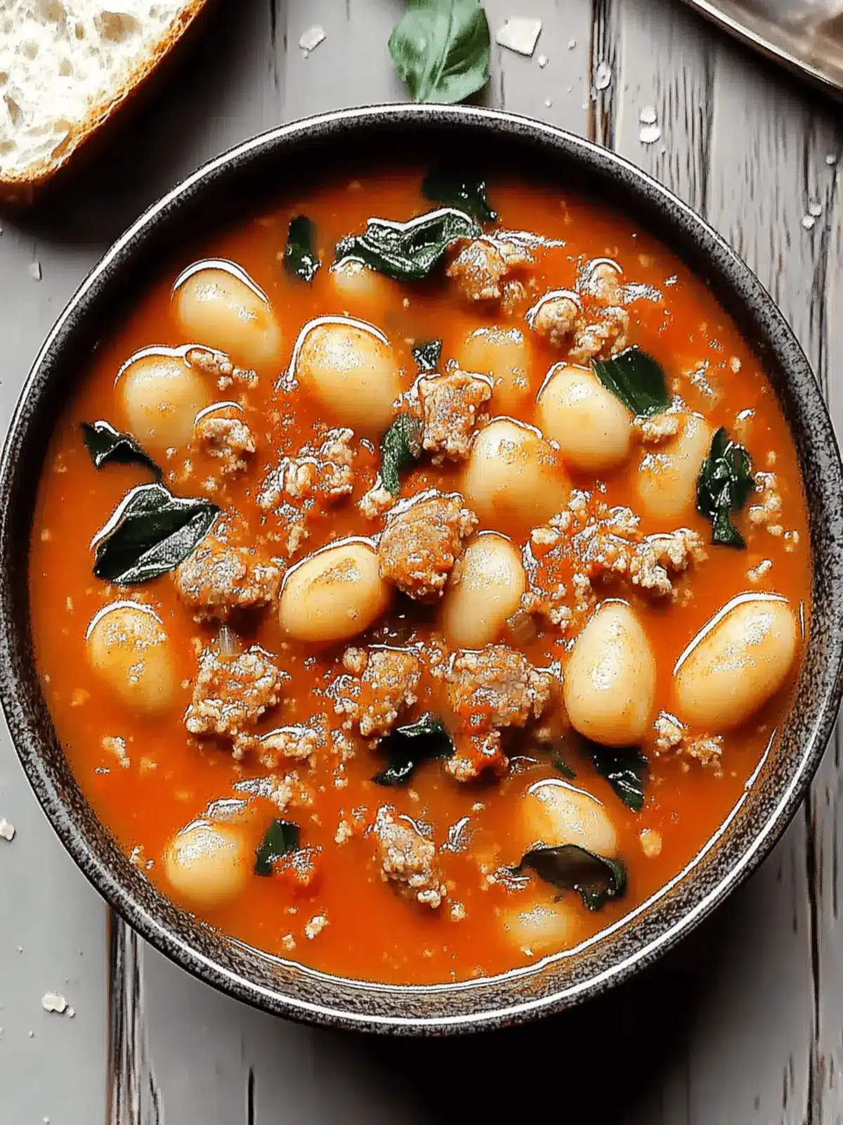 Sausage Gnocchi Soup with ‘Nduja