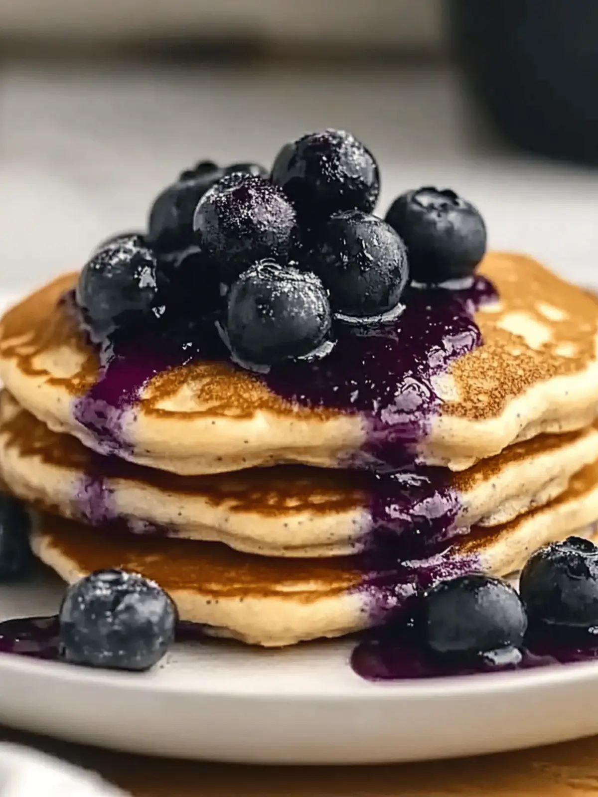Fluffy Ricotta Pancakes with Salted Blueberry Butter Recipe