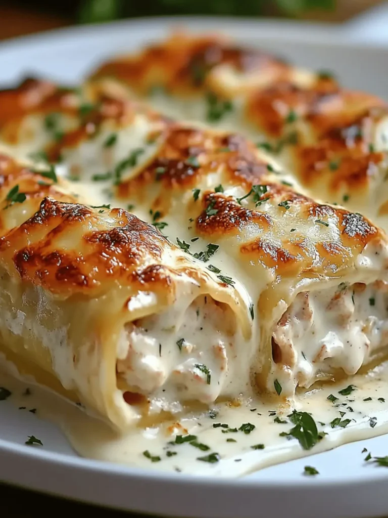Chicken Alfredo Lasagna Rolls