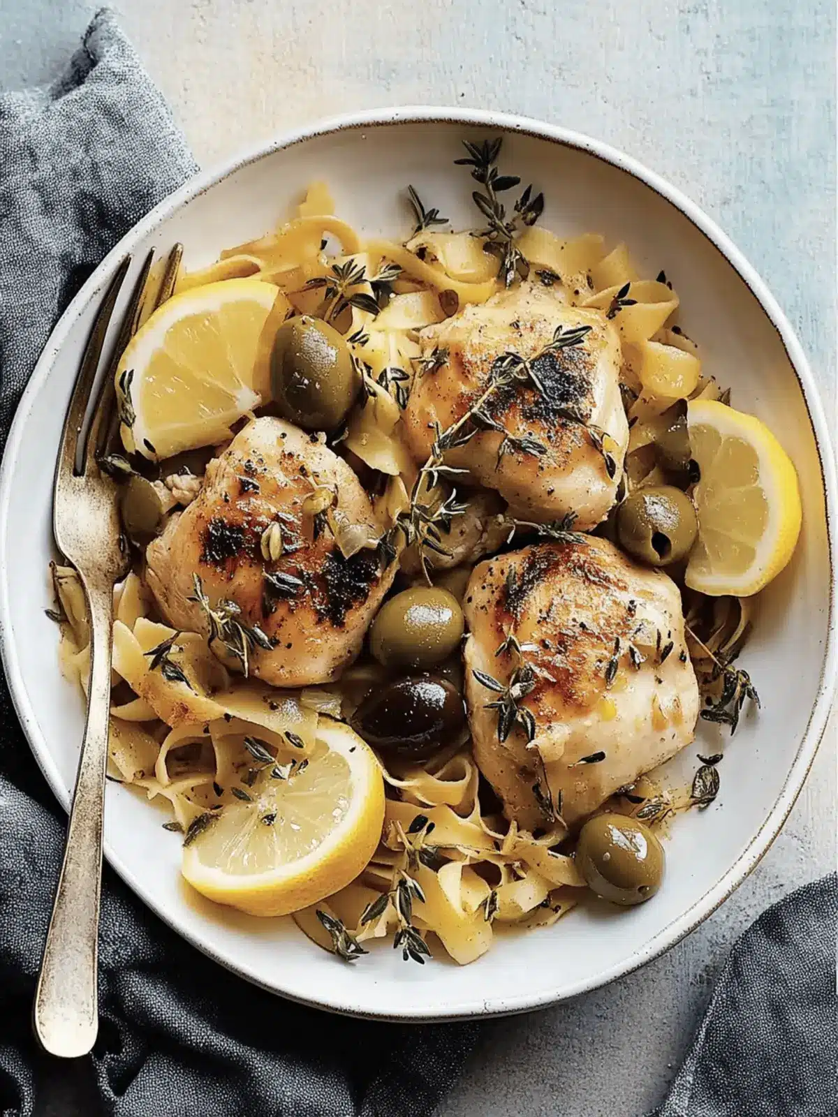 Instant Pot Lemon Chicken with Garlic and Olives Bliss