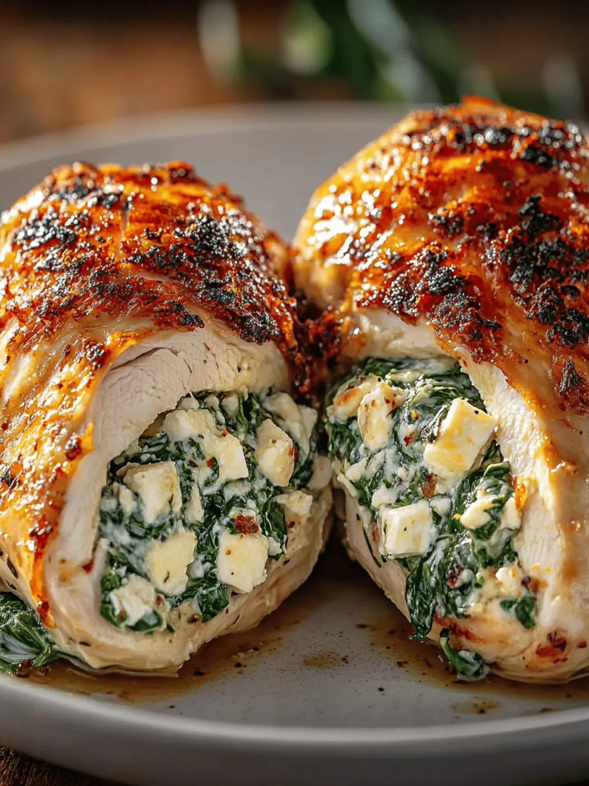 Feta and Spinach Stuffed Chicken