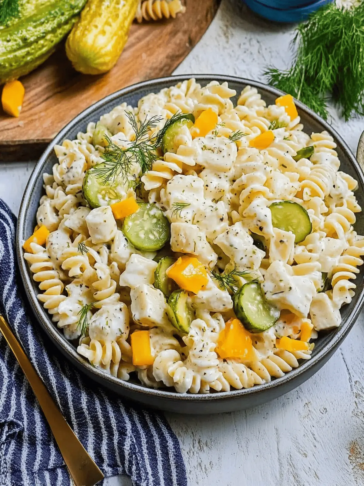 Dill Pickle Pasta Salad
