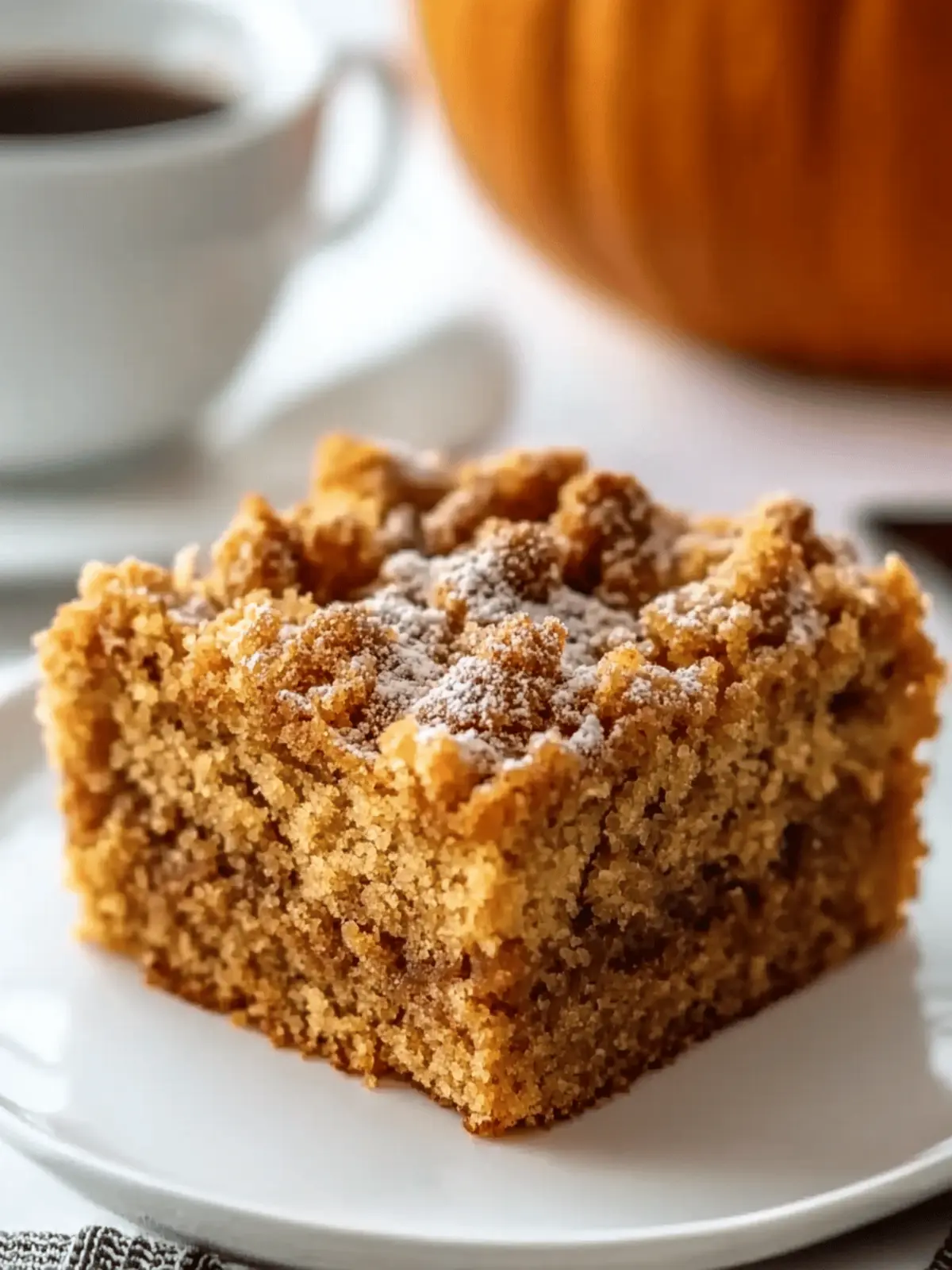 Pumpkin Coffee Cake Recipe (Moist, Crumbly & Easy!)