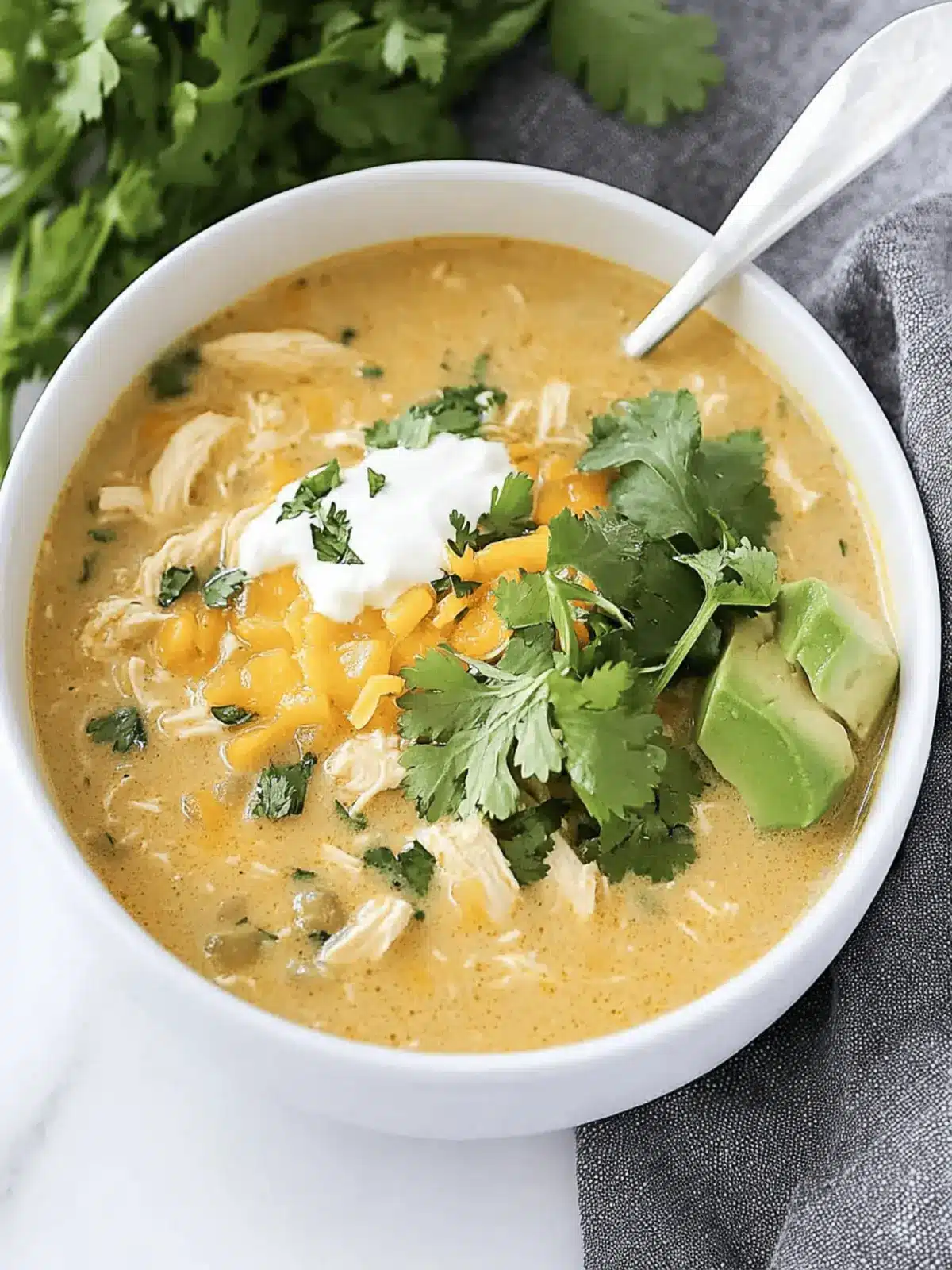 Green Chile Chicken Enchilada Soup
