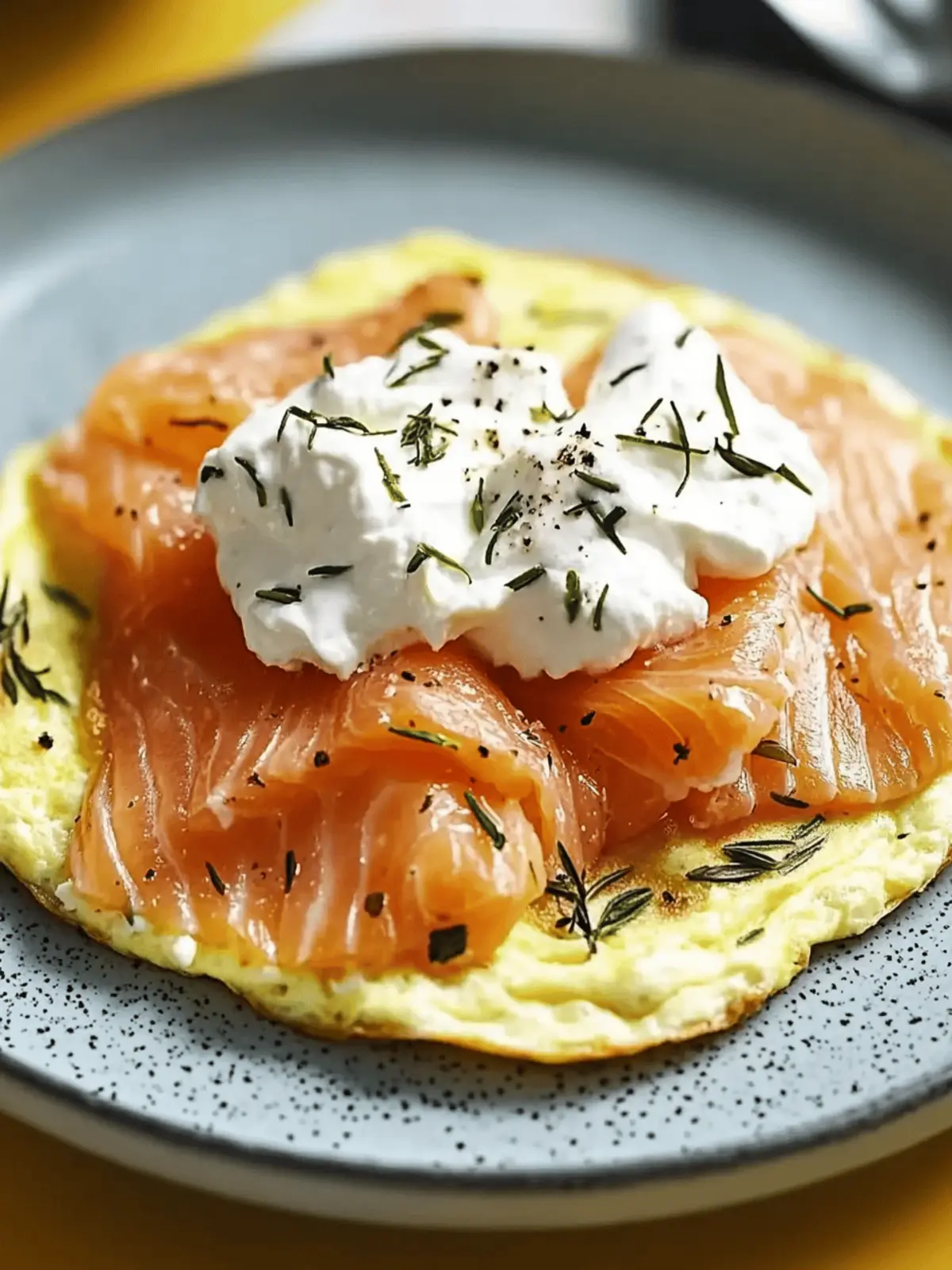 Savory Omelet with Salmon & Cream Cheese
