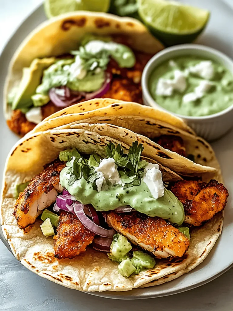 Baja Fish Tacos with Avocado Crema
