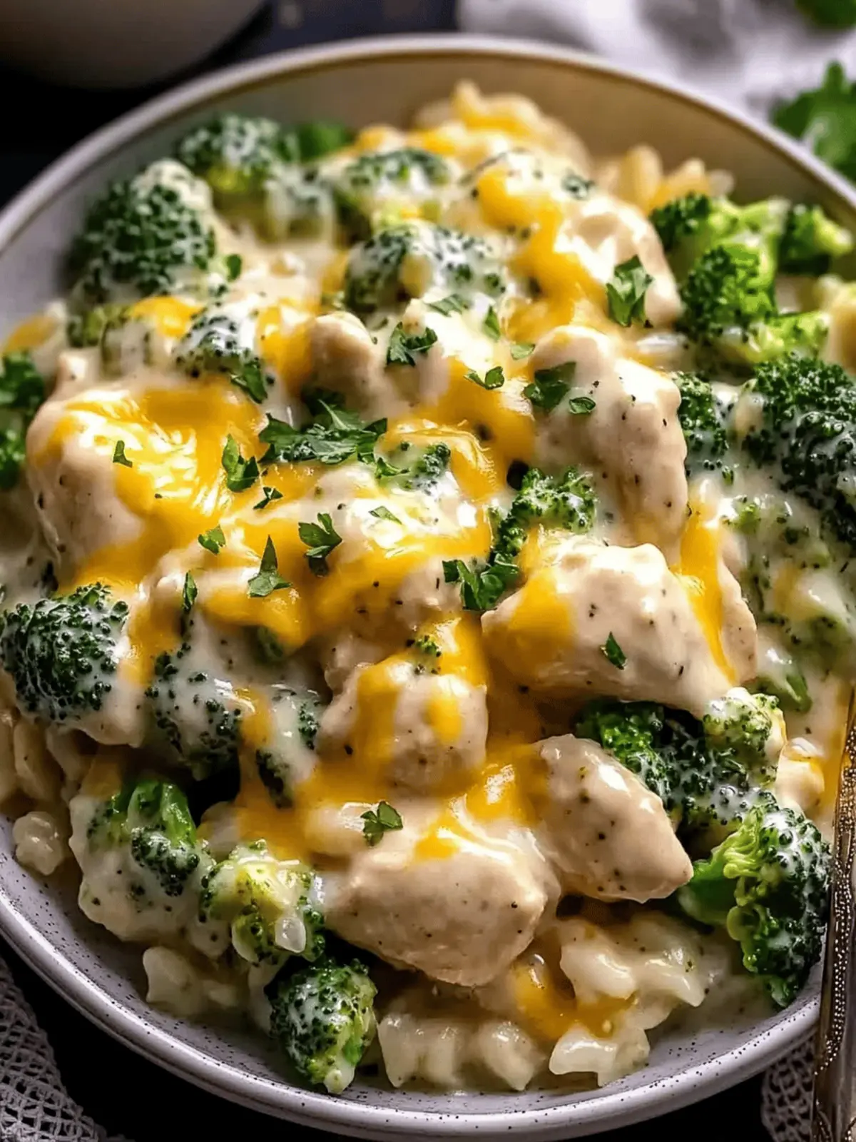Irresistible Crockpot Creamy Broccoli Cheddar Chicken Delight