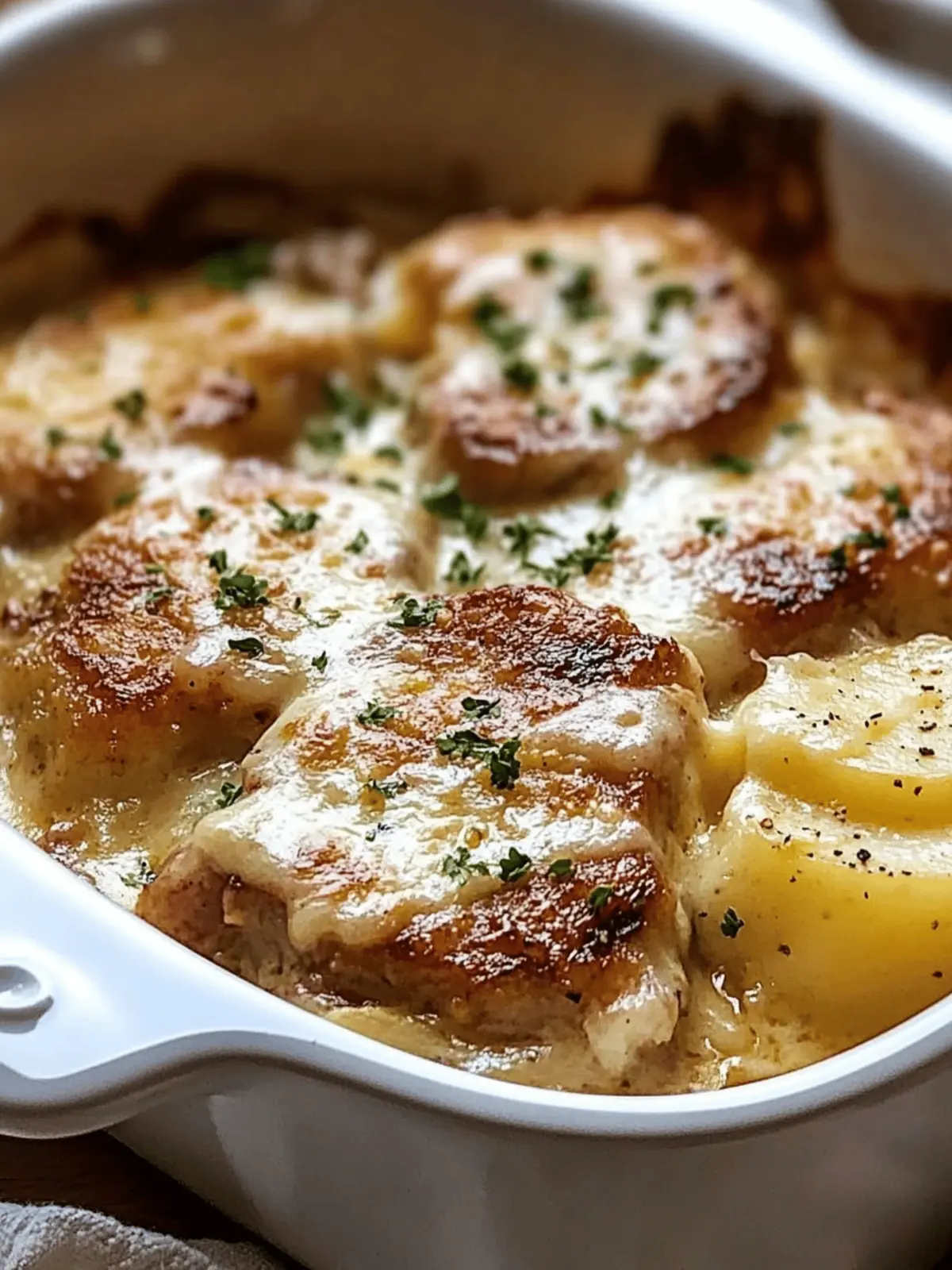 Smothered Pork Chop Scalloped Potato Casserole