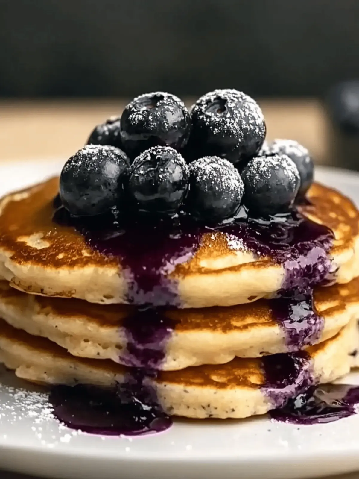 Fluffy Ricotta Pancakes with Salted Blueberry Butter Recipe