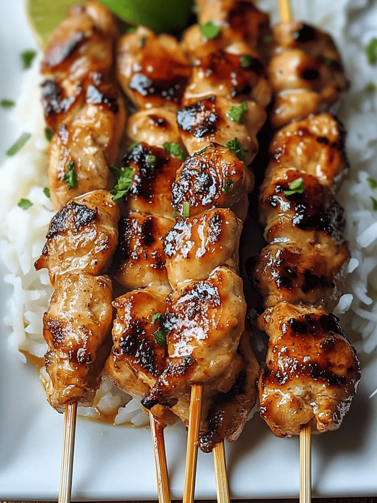 Juicy Coconut-Lime Chicken Skewers