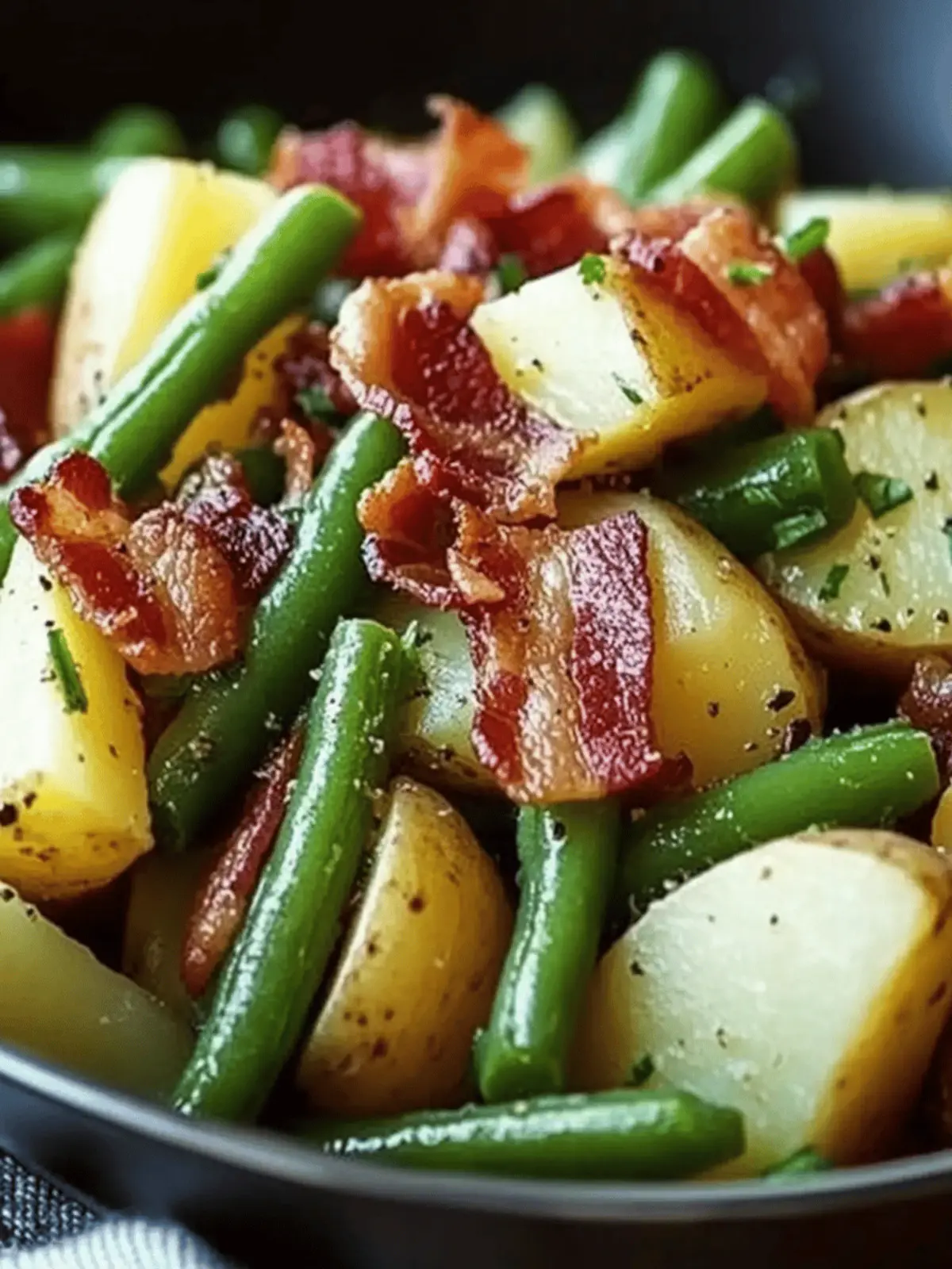 Country Ranch Green Beans and Potatoes with Bacon