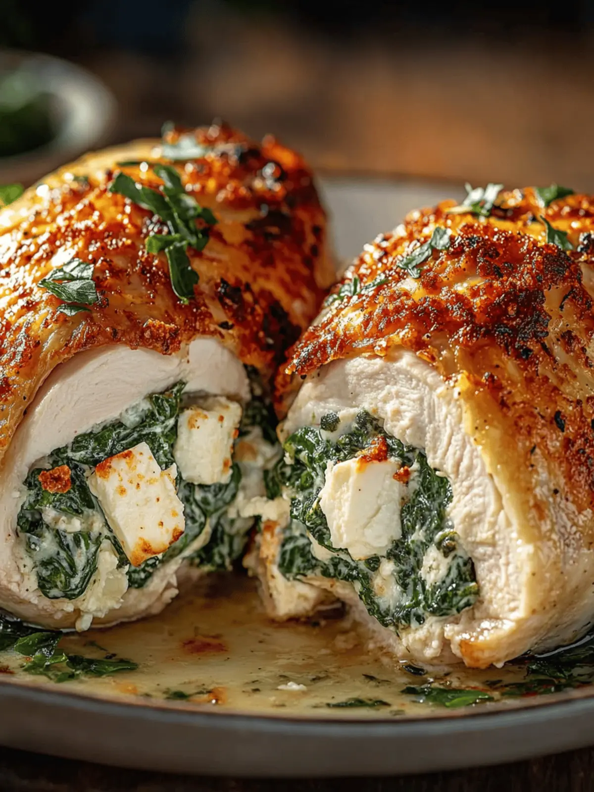Feta and Spinach Stuffed Chicken