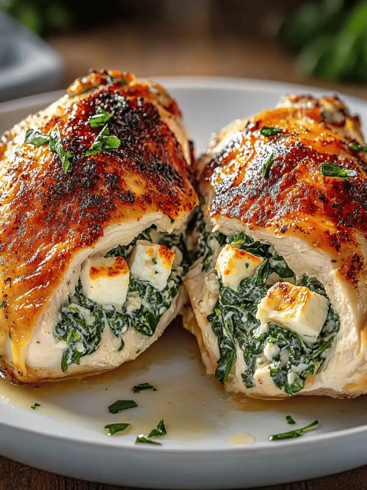 Feta and Spinach Stuffed Chicken