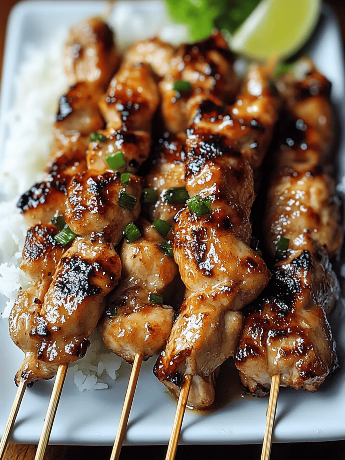 Juicy Coconut-Lime Chicken Skewers