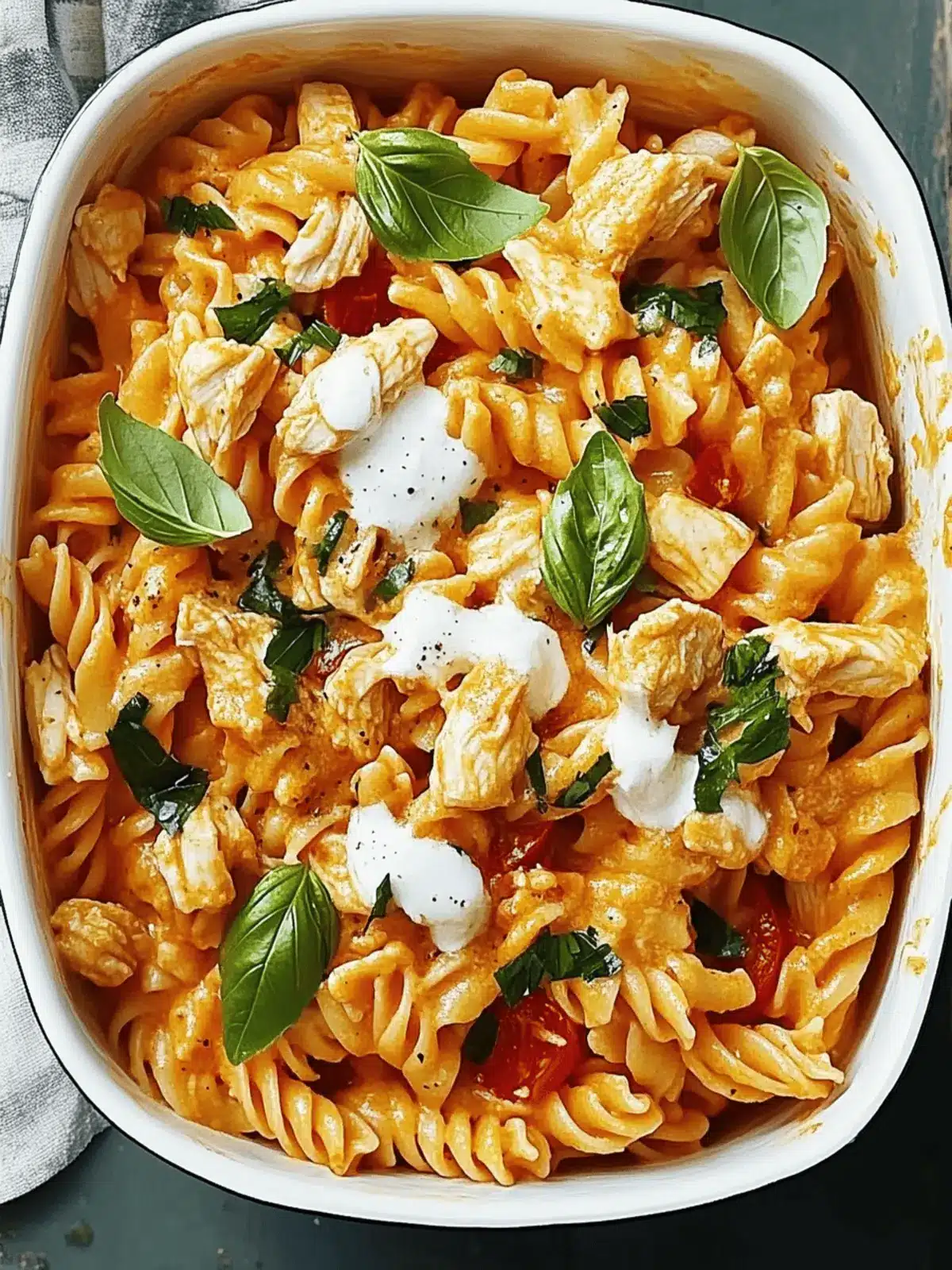 No-Boil Baked Chicken Pasta