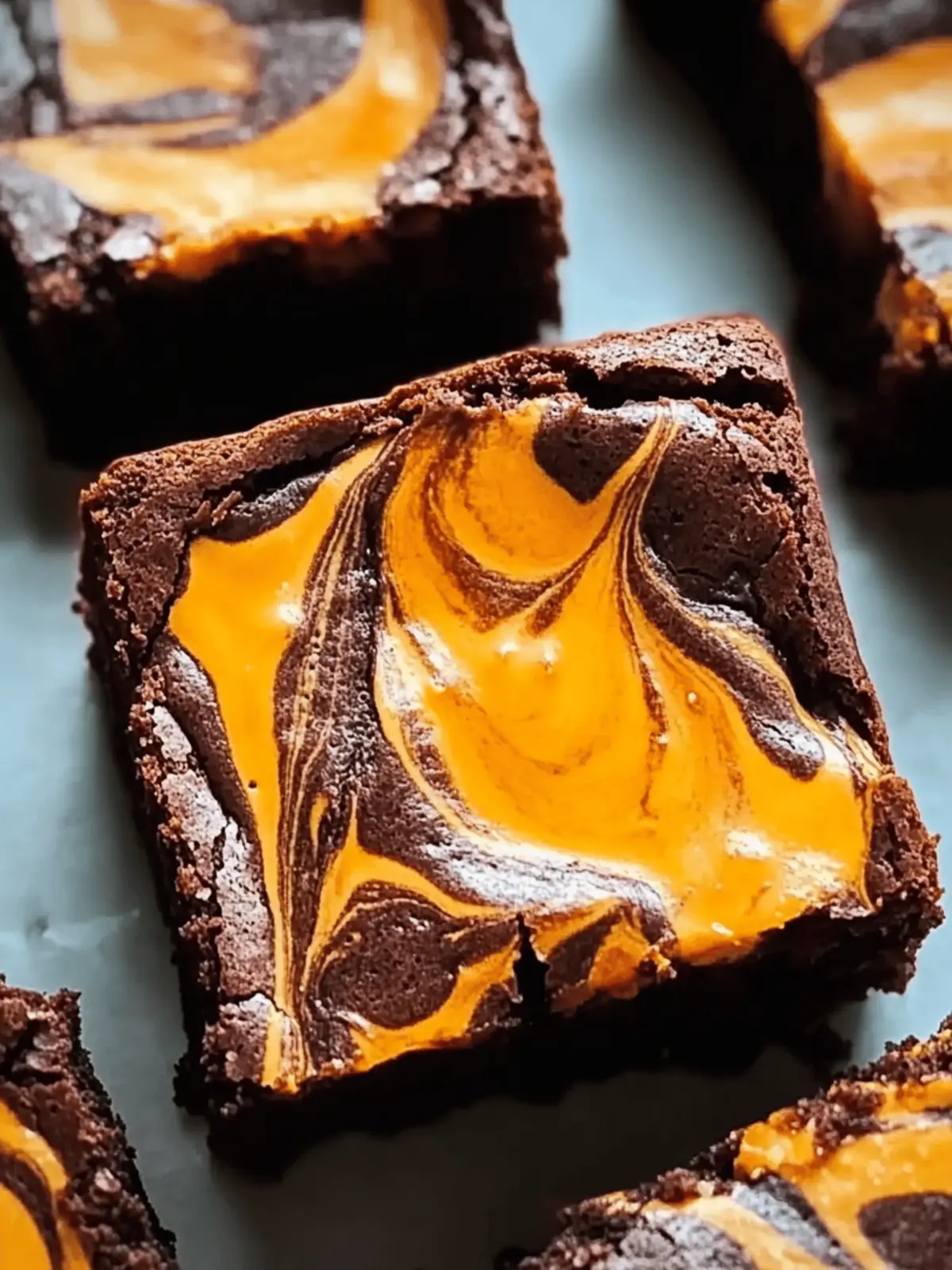 Halloween Cream Cheese Swirl Brownies