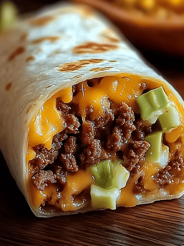 Cheesy Beefy Melt Burrito