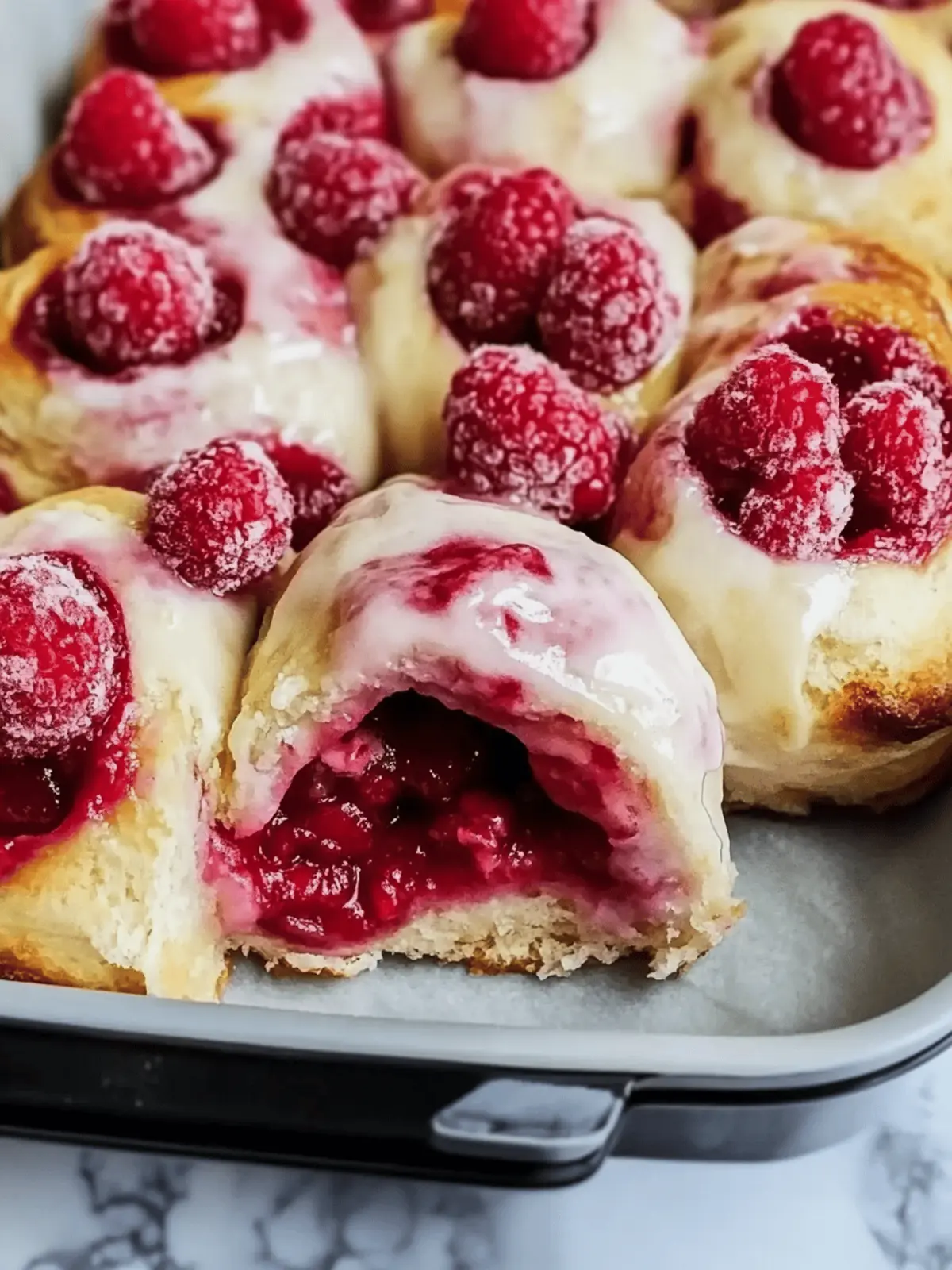Raspberry Rolls Easy and Gooey
