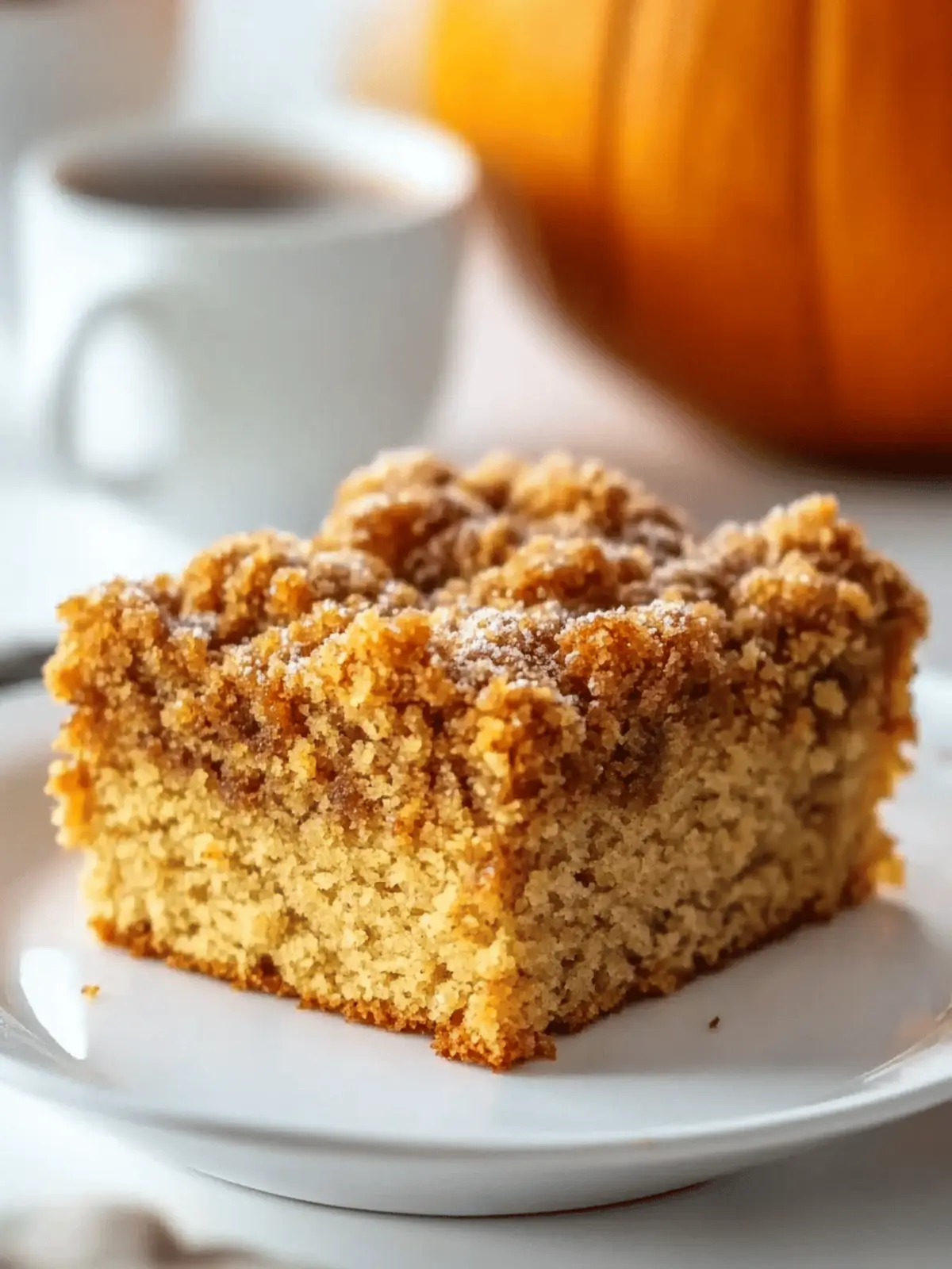 Pumpkin Coffee Cake Recipe (Moist, Crumbly & Easy!)