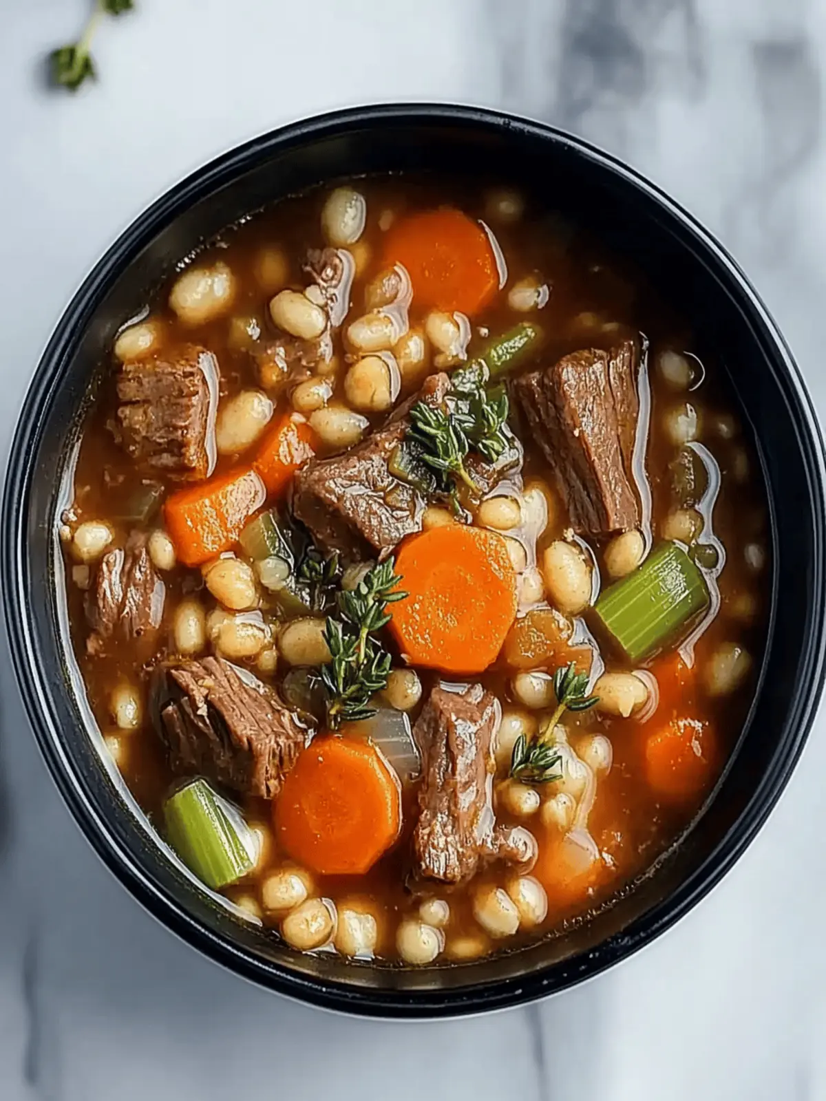Classic Instant Pot Beef and Barley Soup