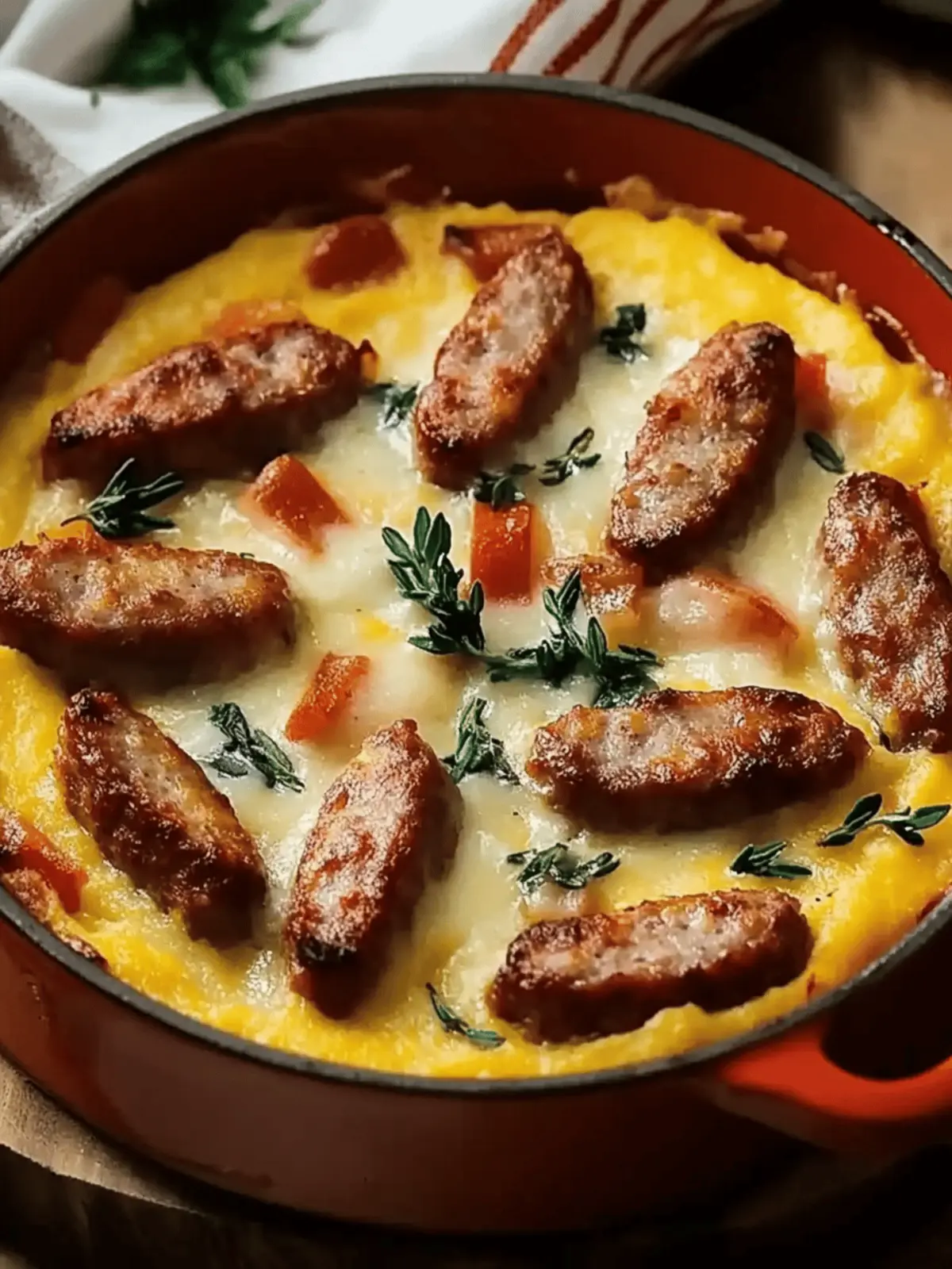 Sausage and Polenta Bake Dinner