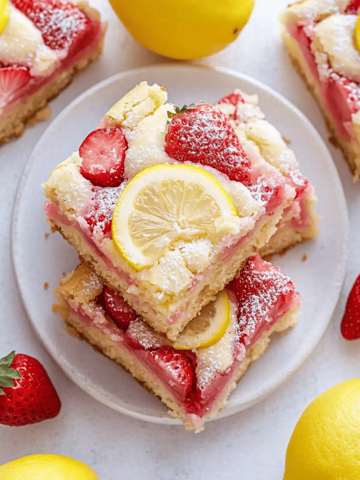 Tasty Strawberry Lemon Blondies