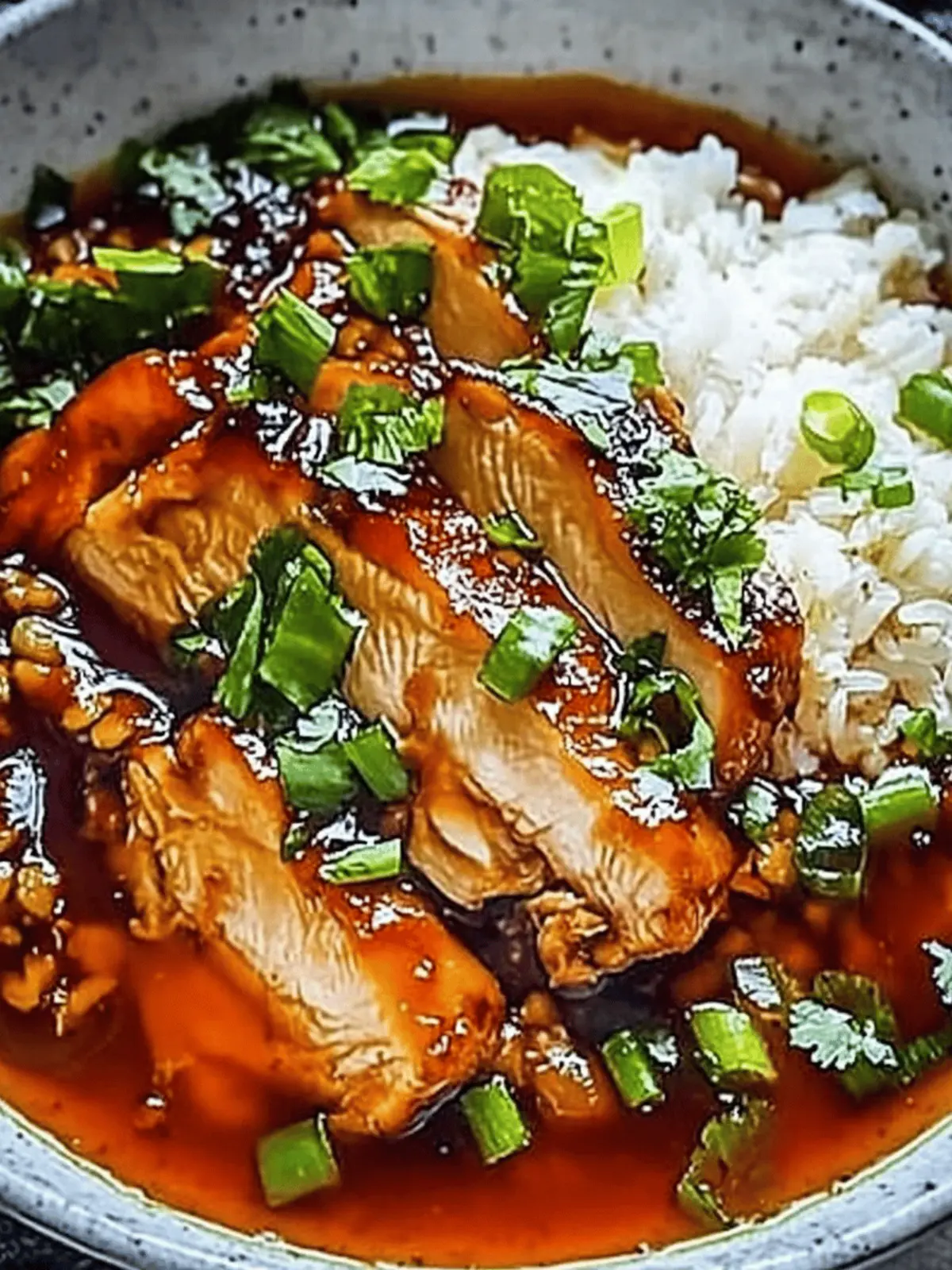 Caramelised Soy Chicken in Garlic Ginger Broth with Rice