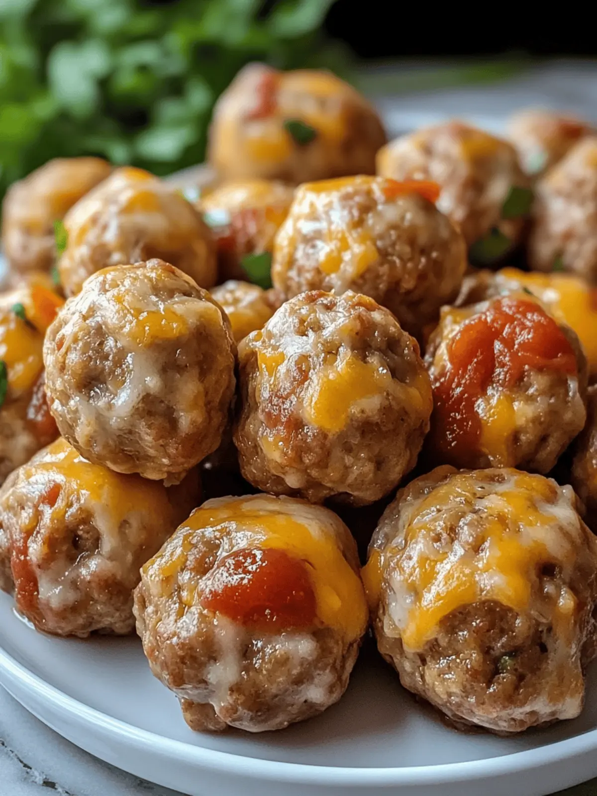 Rotel Cream Cheese Sausage Balls