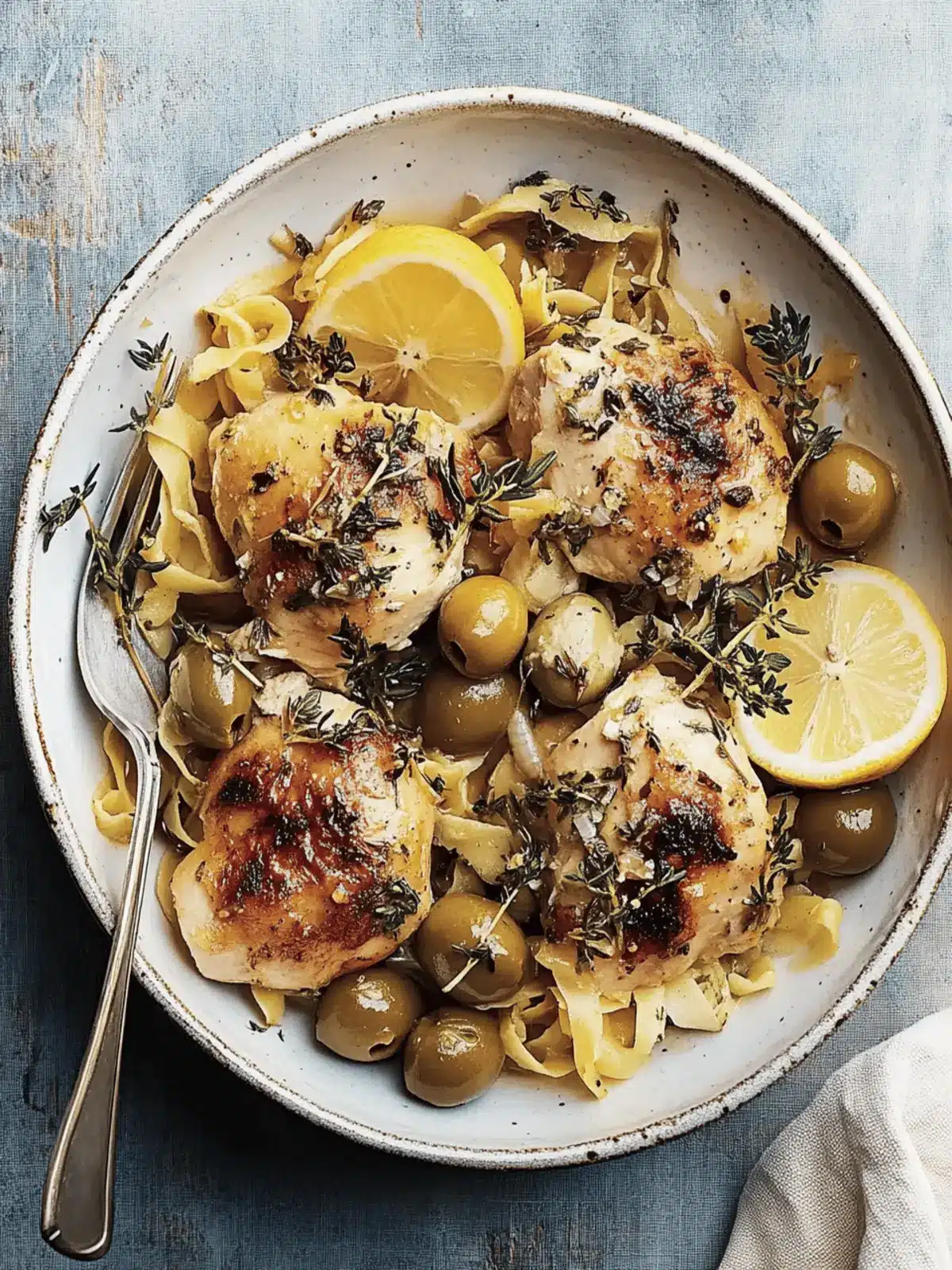 Instant Pot Lemon Chicken with Garlic and Olives Bliss