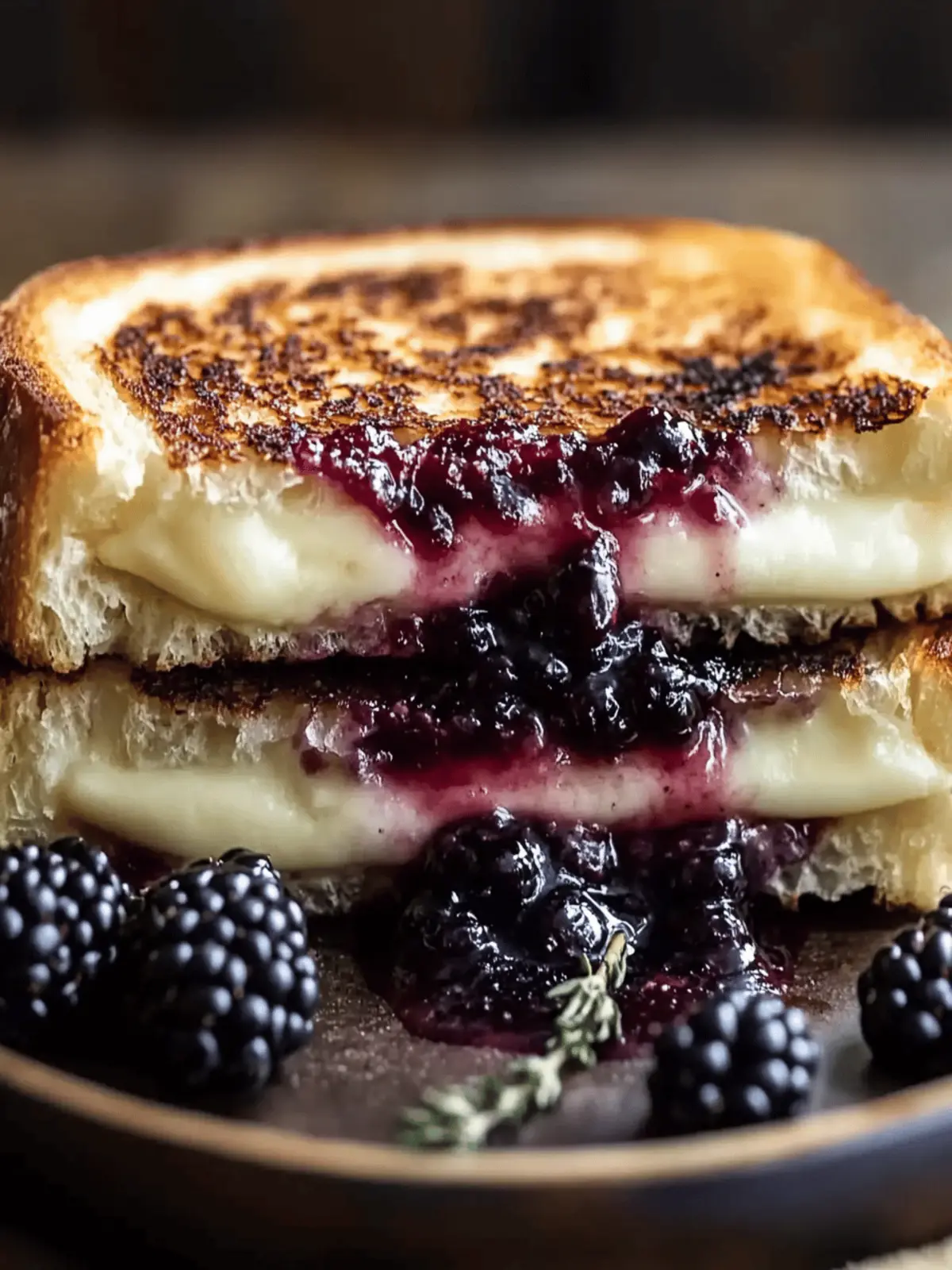Brie and Blackberry Jam Grilled Cheese