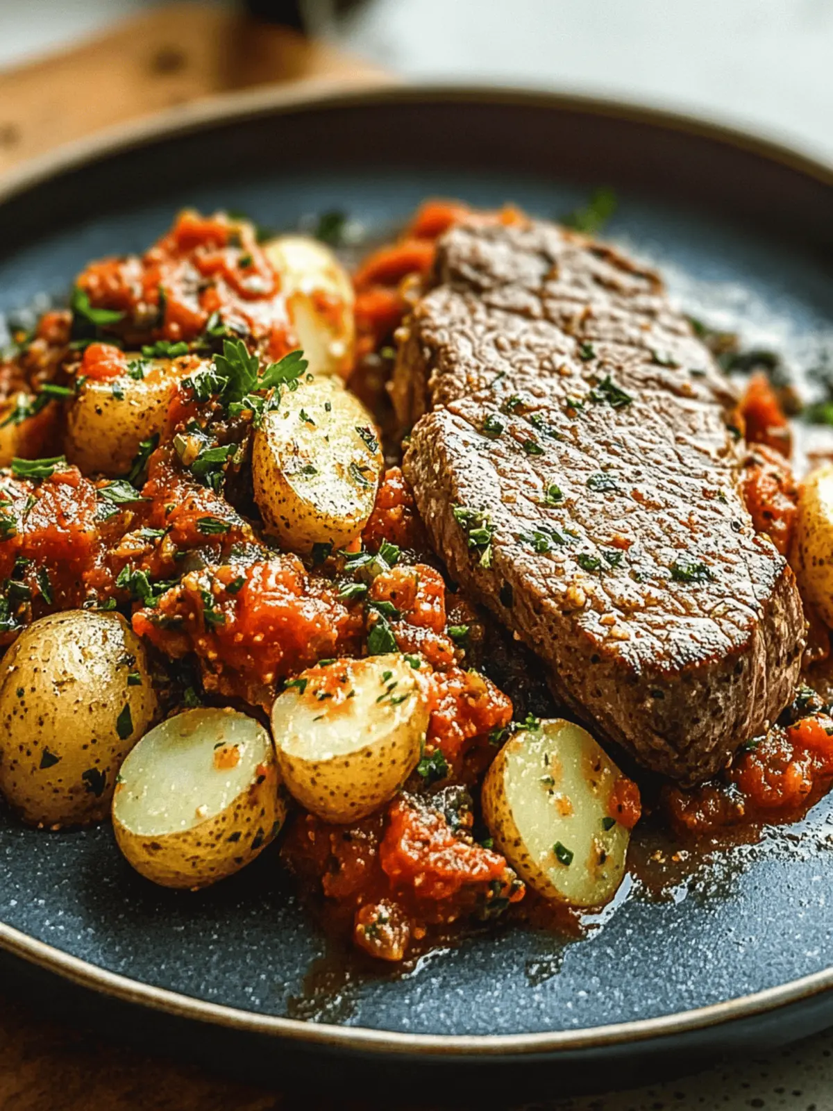 Veal Minute Steak with Romesco Potato Salad (Gluten-Free)
