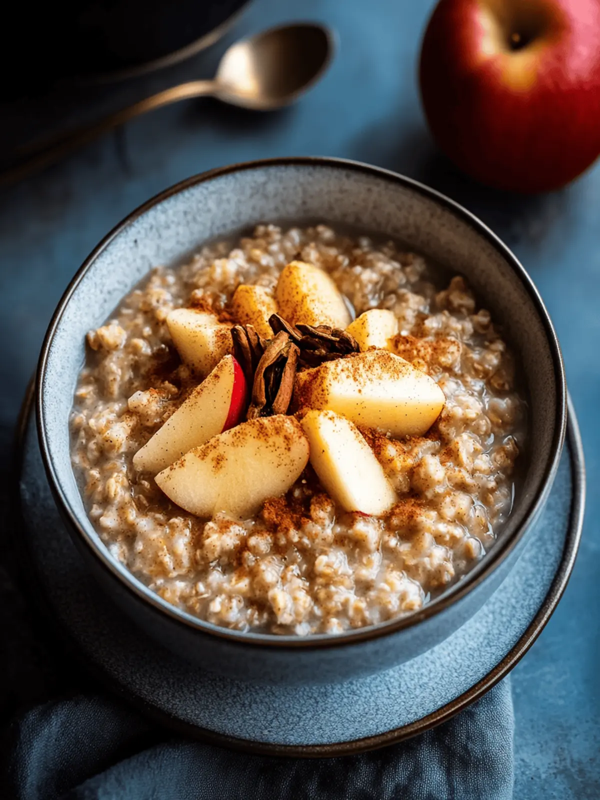 Instant Pot Vegan Steel-Cut Oats with Apple and Cinnamon