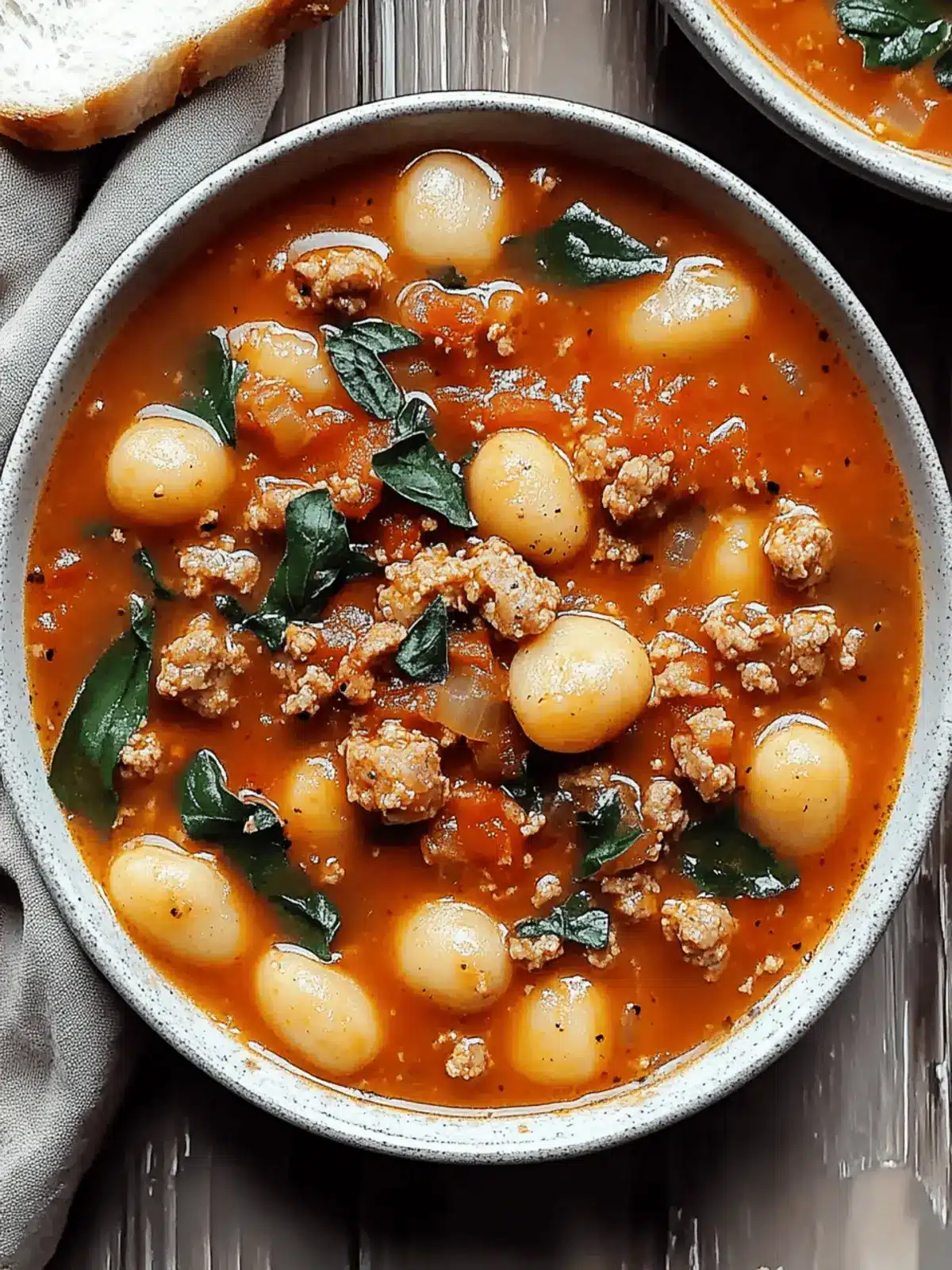 Sausage Gnocchi Soup with ‘Nduja