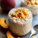 Peach Cobbler Overnight Oats