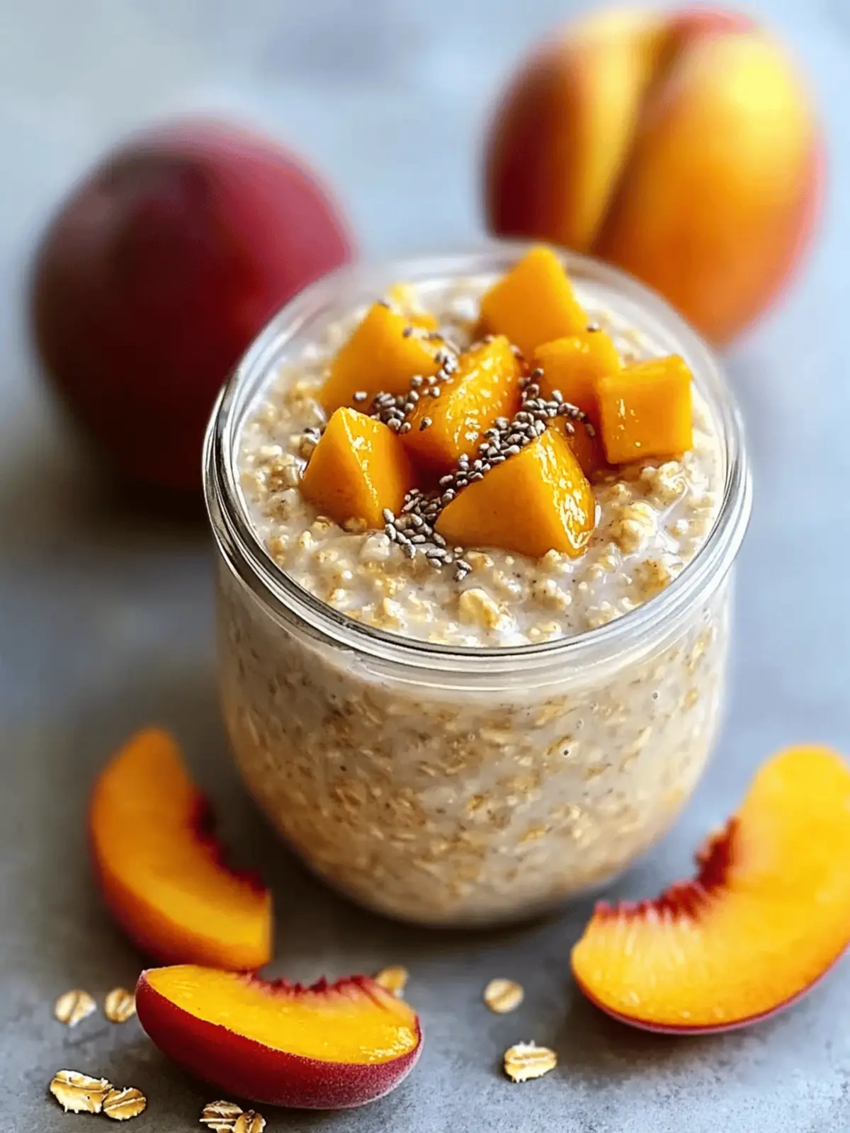 Peach Cobbler Overnight Oats