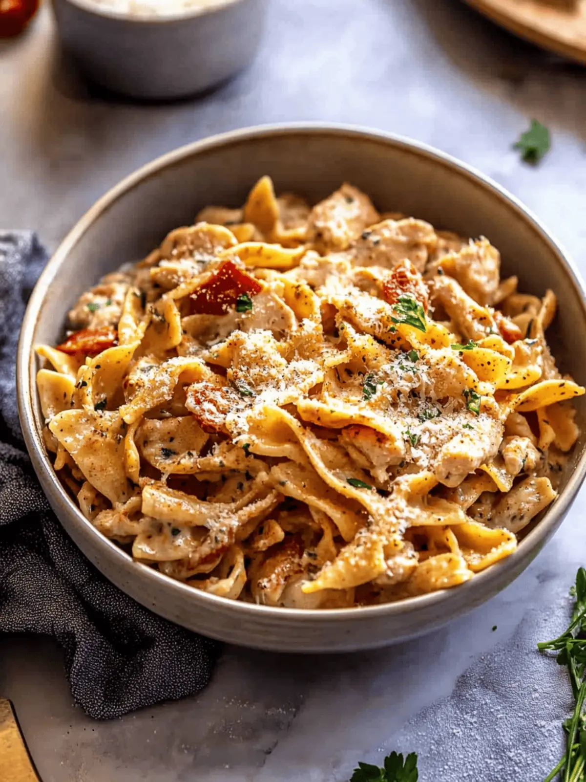 One Pot Cajun Ranch Chicken Pasta