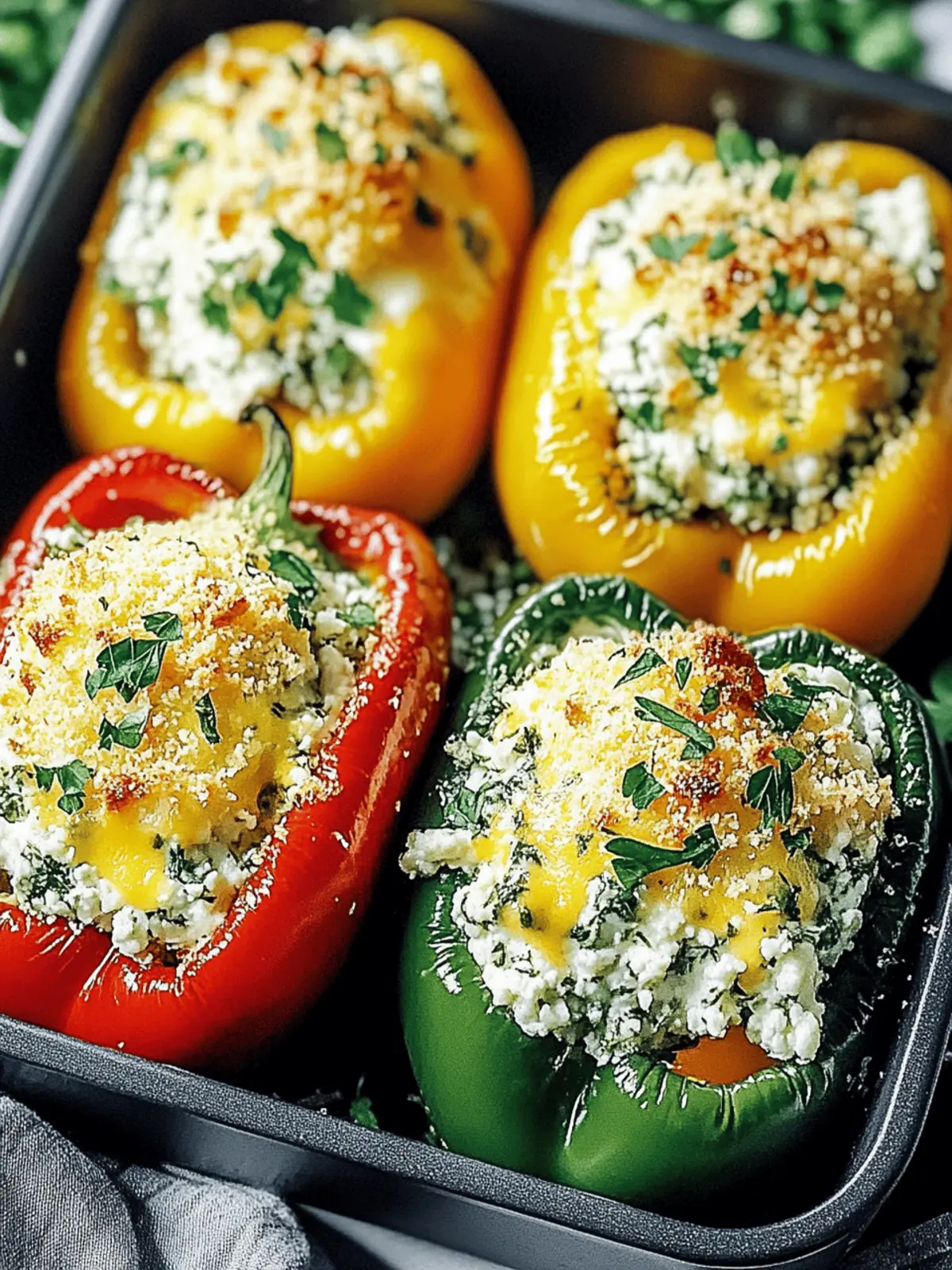 Herby Ricotta Stuffed Peppers