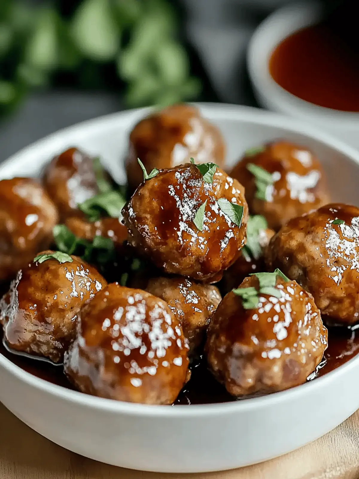 Apple Cider Glazed Meatballs