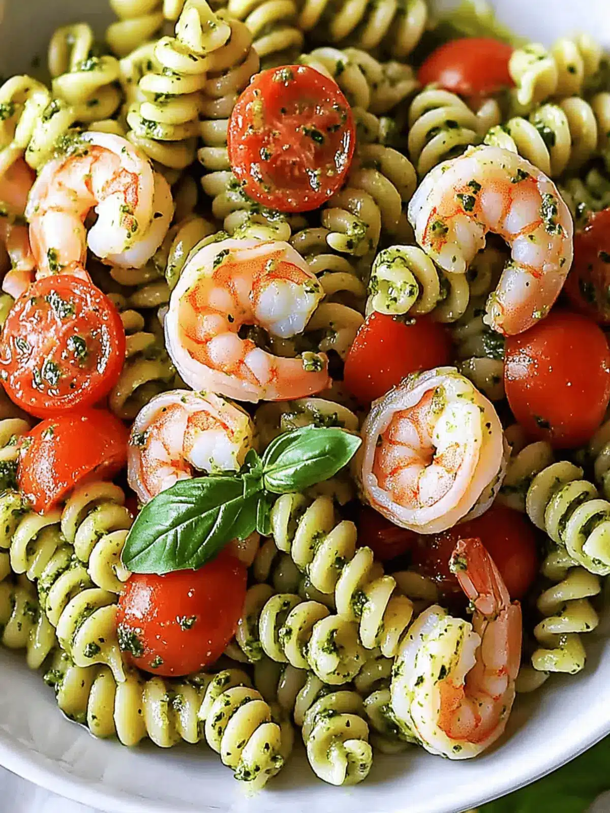 30-Minute Shrimp Pesto Pasta Salad